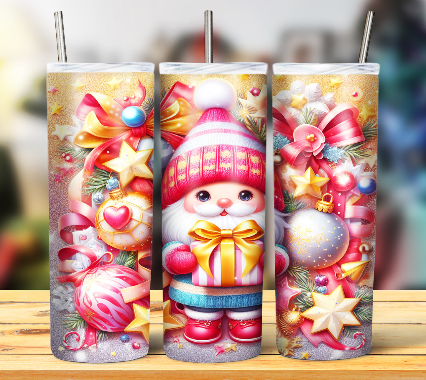 Christmas Gnomes Sublimation 20oz Images Bundle