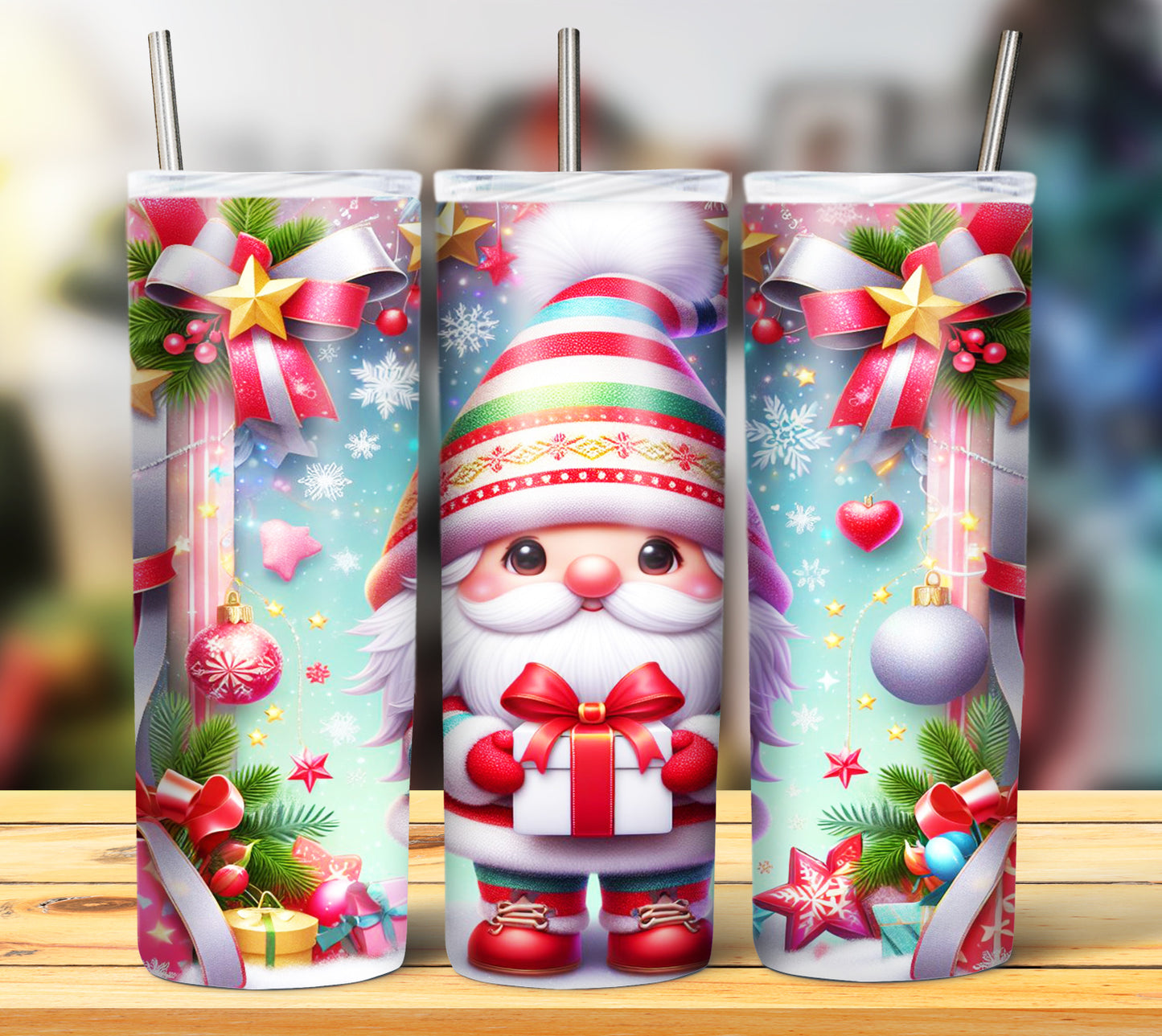 Christmas Gnomes Sublimation 20oz Images Bundle