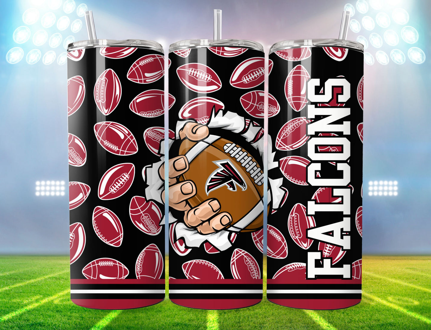 Football 20oz Sublimation Tumbler Image