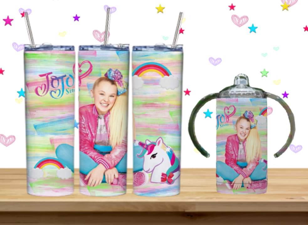 JoJo Kids Sublimation 12oz/15oz Tumbler/Sippy Cup Image Bundle