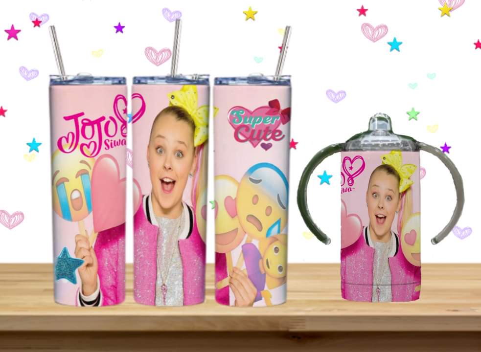 JoJo Kids Sublimation 12oz/15oz Tumbler/Sippy Cup Image Bundle