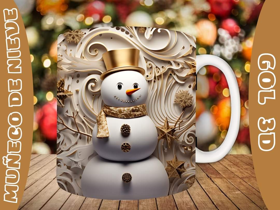 20+ Christmas SnoMan Sublimation Mug Images Bundle