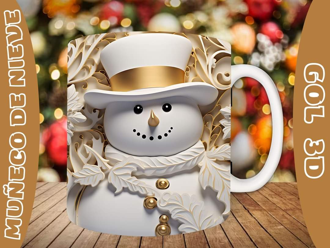 20+ Christmas SnoMan Sublimation Mug Images Bundle