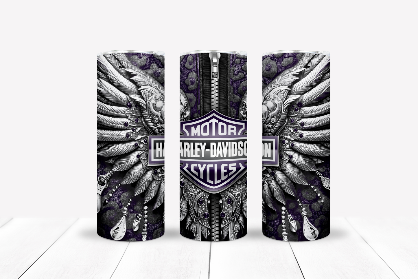 Motorcycle Metal Wings 20oz Sublimation 132 Image Bundle