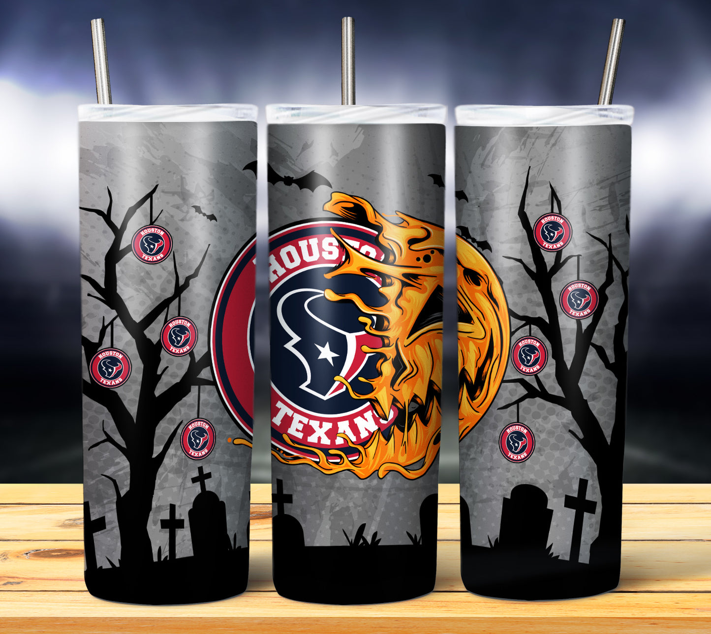 Jack o Lantern Football 20oz Sublimation Tumbler Image