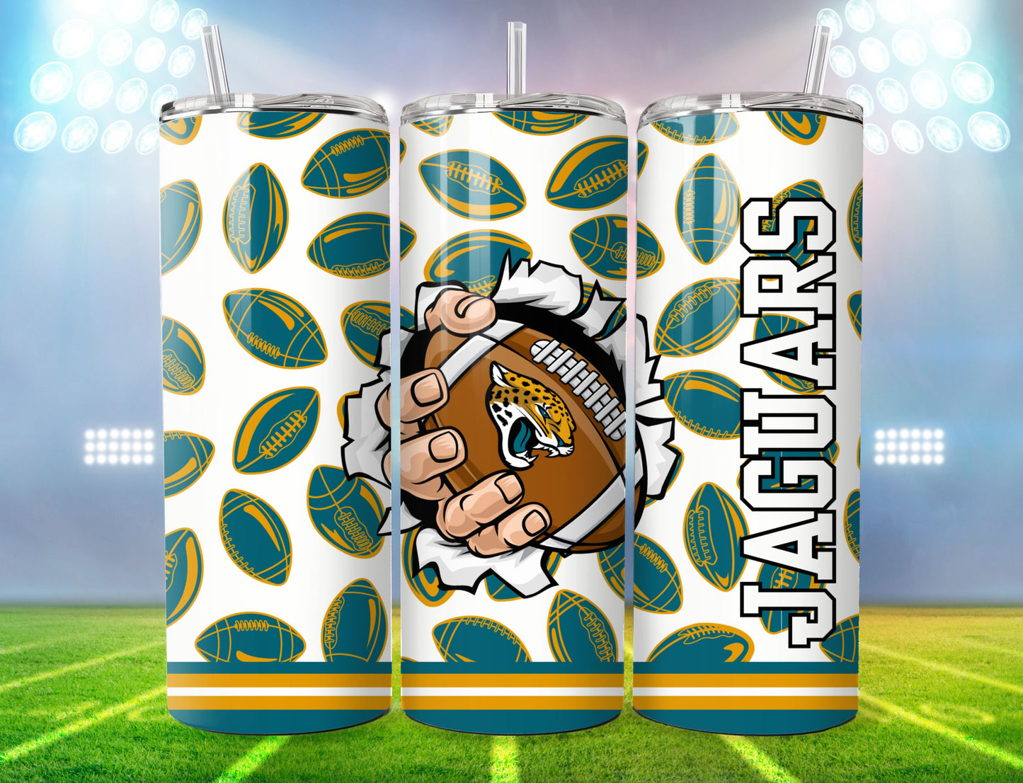 Football 20oz Sublimation Tumbler Image