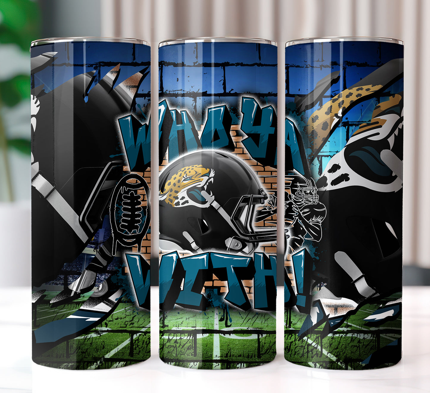 Football Sublimation 20oz Tumbler Images