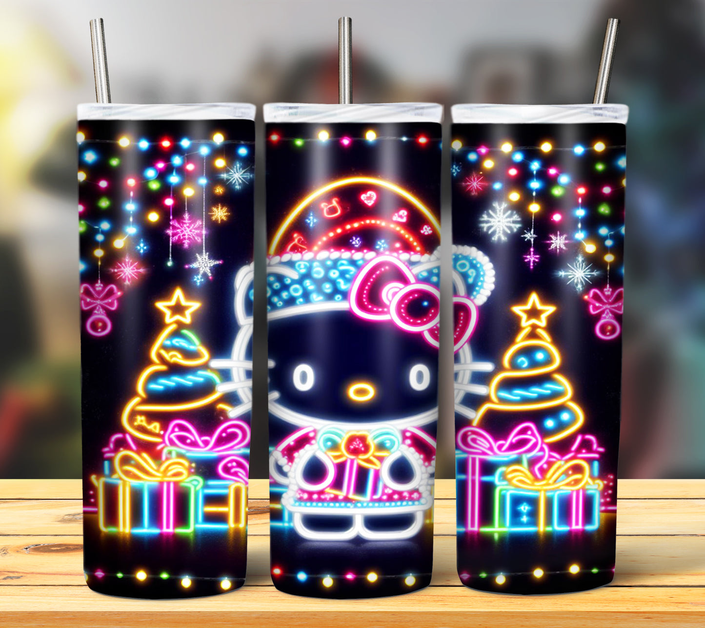 100+ Christmas LED Lights Sublimation 20oz Images Bundle