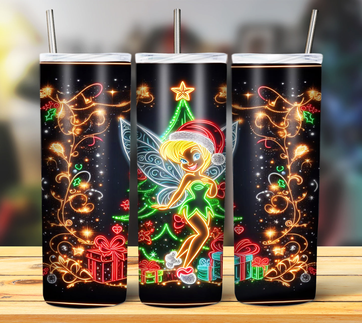 100+ Christmas LED Lights Sublimation 20oz Images Bundle