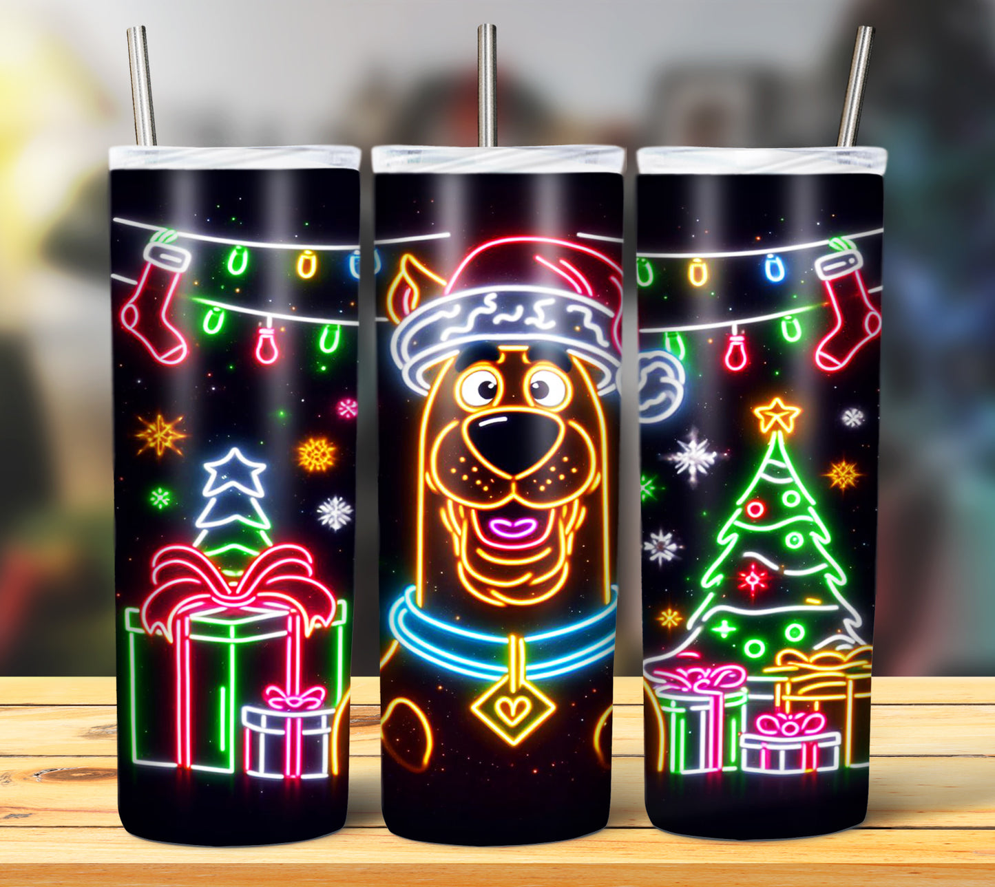 100+ Christmas LED Lights Sublimation 20oz Images Bundle