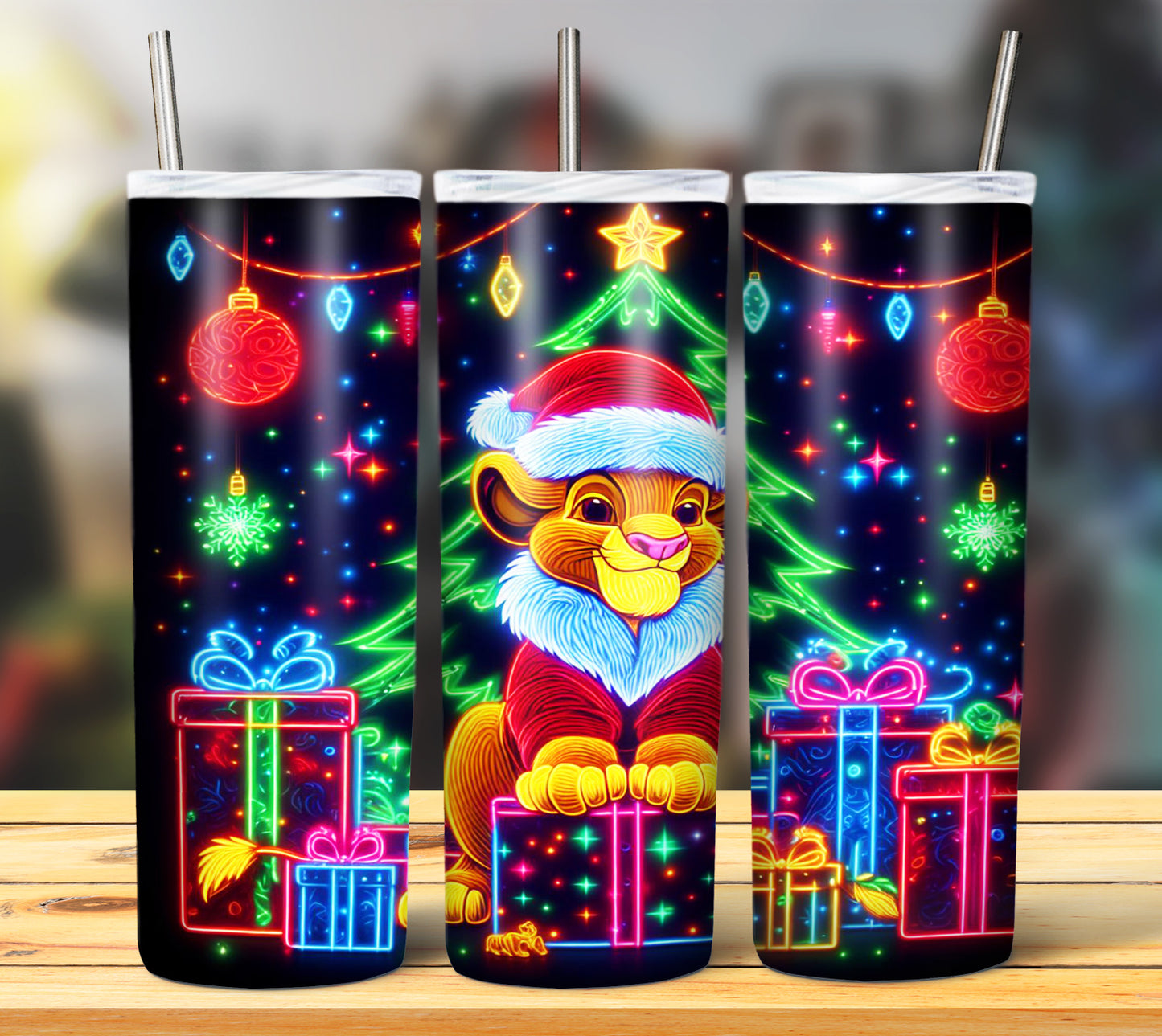 100+ Christmas LED Lights Sublimation 20oz Images Bundle