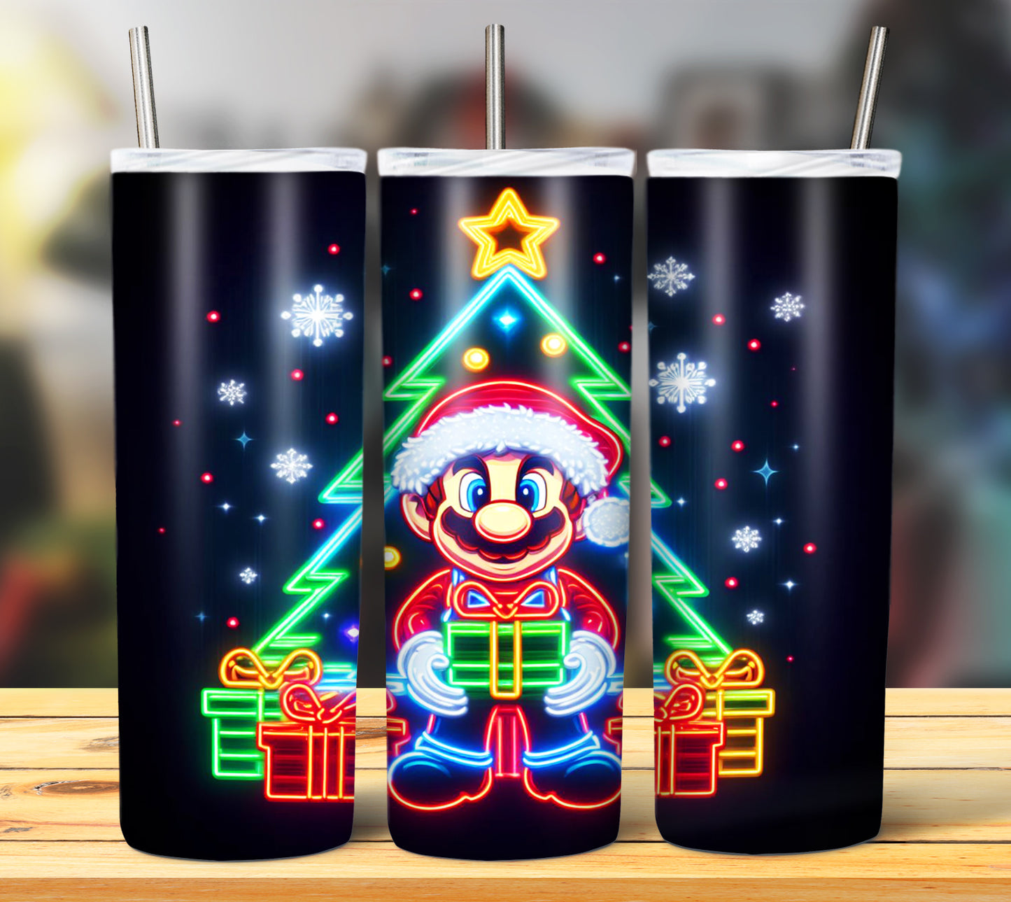 100+ Christmas LED Lights Sublimation 20oz Images Bundle