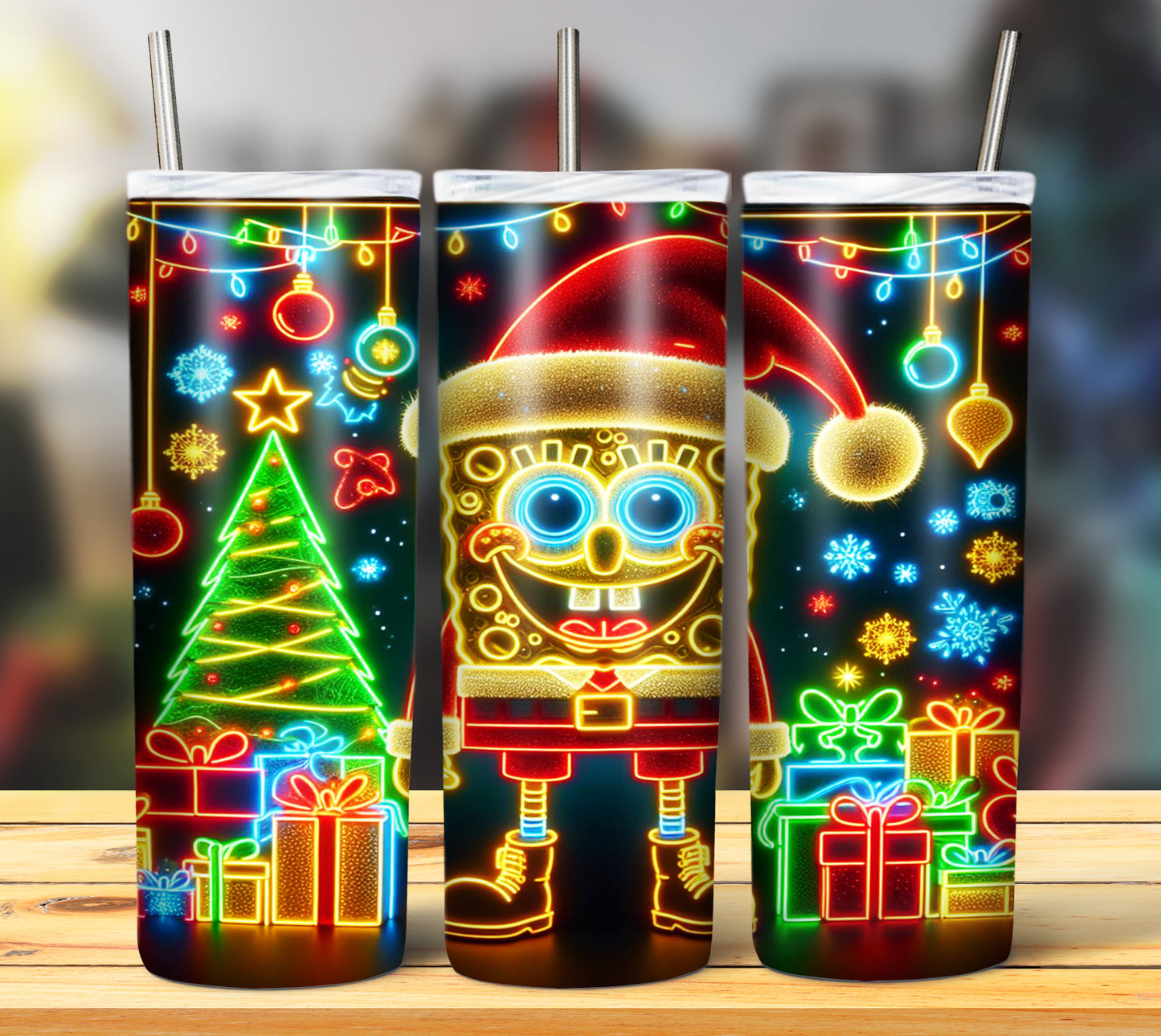 100+ Christmas LED Lights Sublimation 20oz Images Bundle