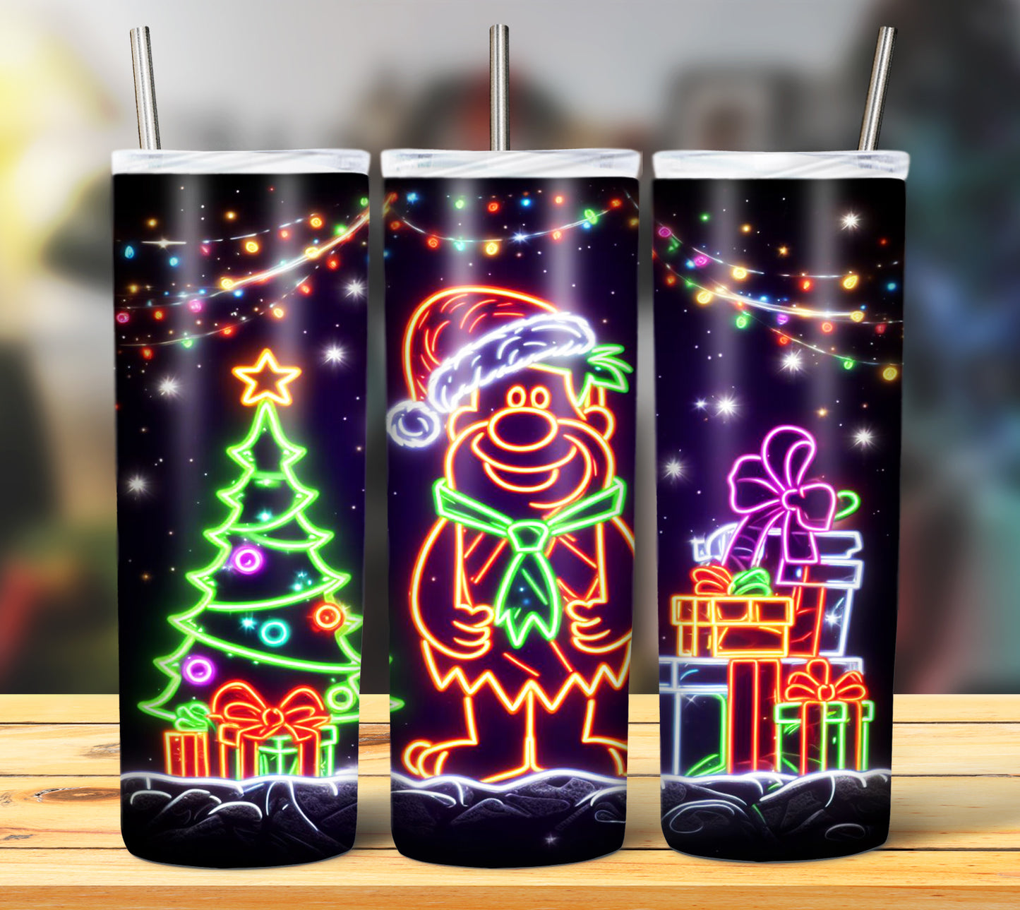 100+ Christmas LED Lights Sublimation 20oz Images Bundle