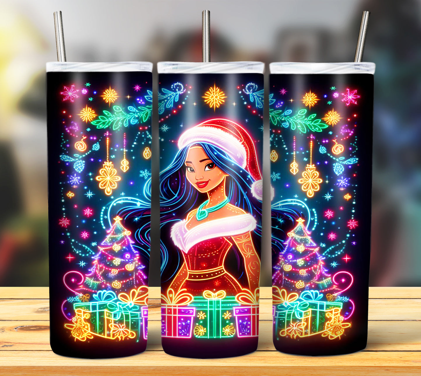 100+ Christmas LED Lights Sublimation 20oz Images Bundle