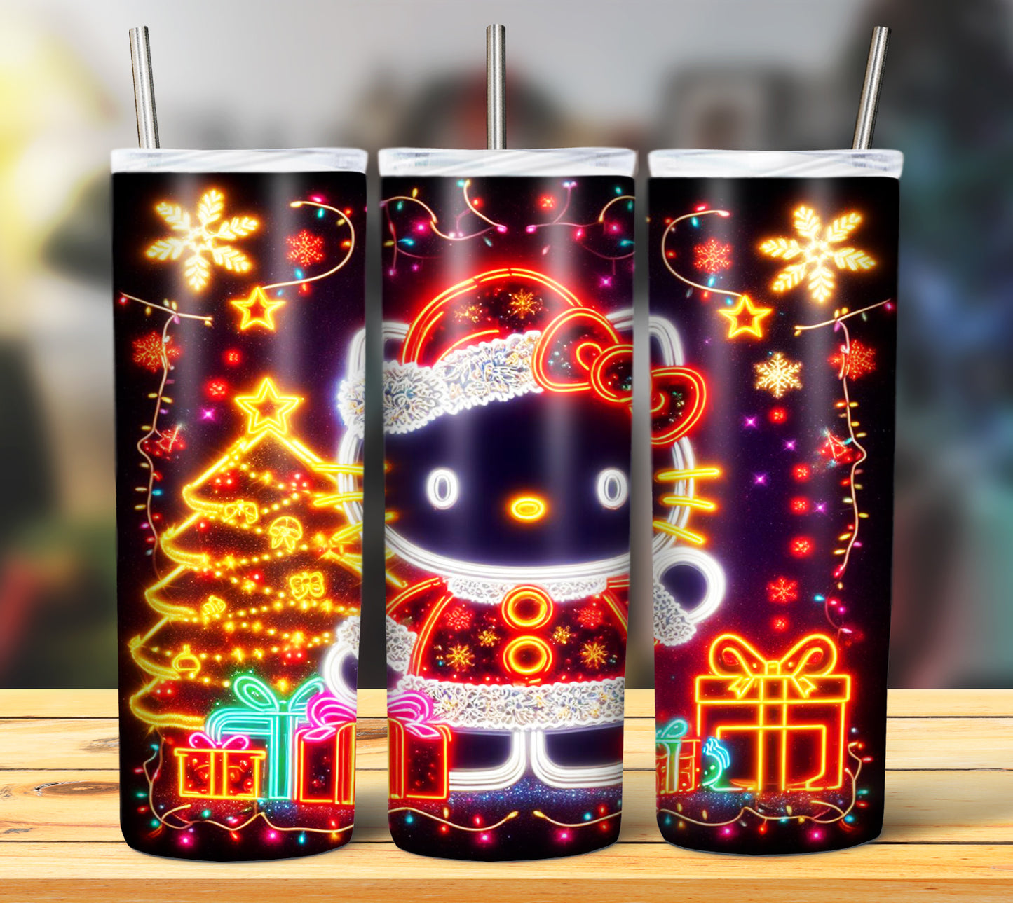 100+ Christmas LED Lights Sublimation 20oz Images Bundle