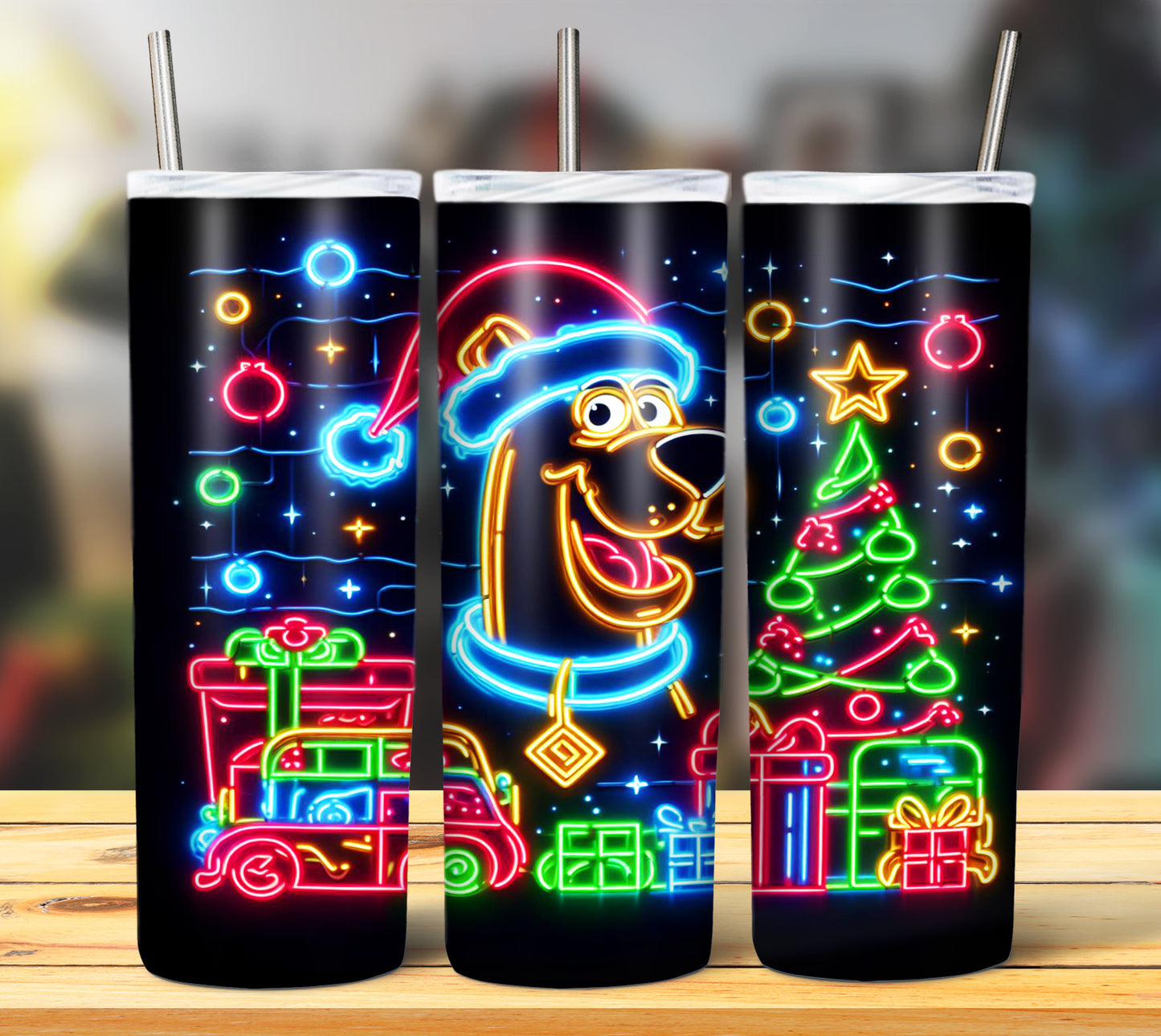 100+ Christmas LED Lights Sublimation 20oz Images Bundle