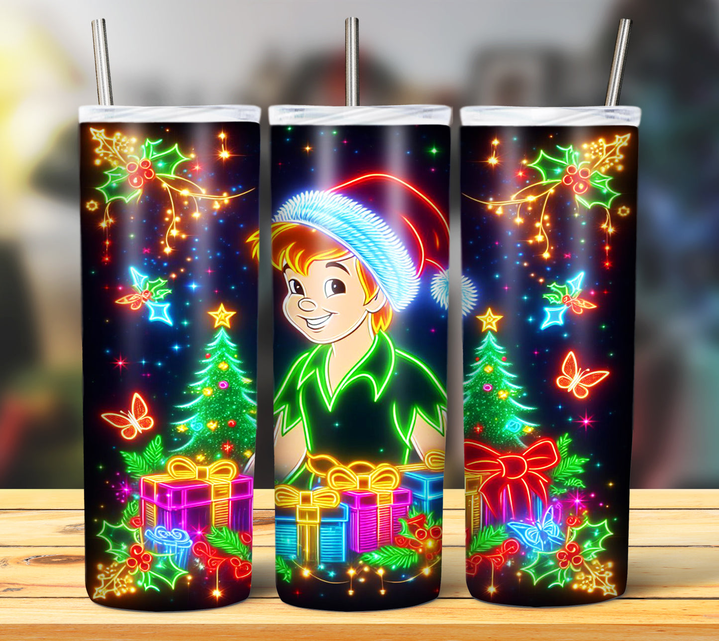 100+ Christmas LED Lights Sublimation 20oz Images Bundle