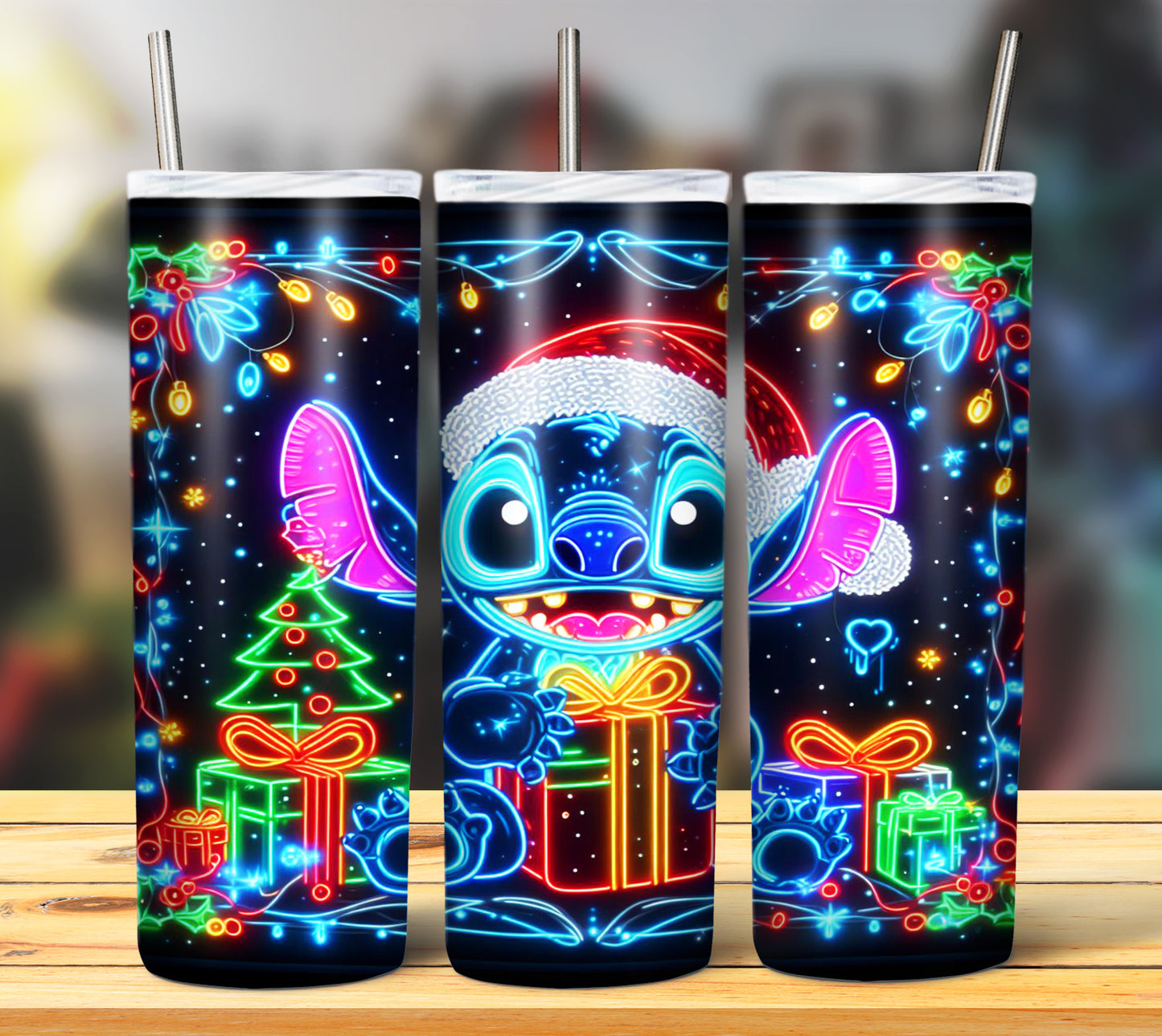 100+ Christmas LED Lights Sublimation 20oz Images Bundle