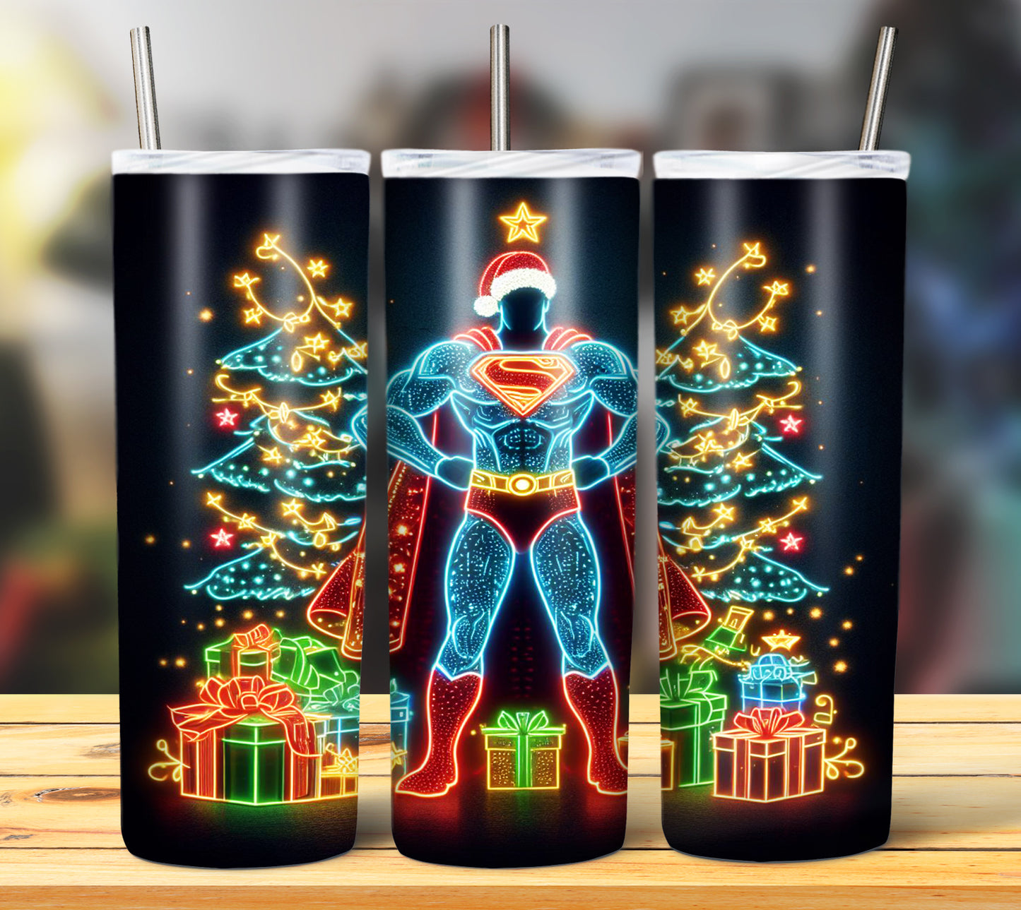 100+ Christmas LED Lights Sublimation 20oz Images Bundle