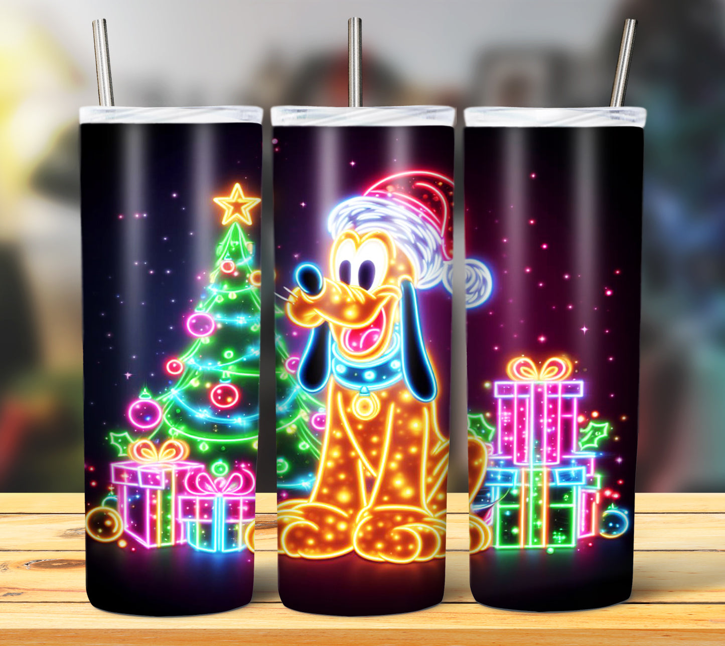 100+ Christmas LED Lights Sublimation 20oz Images Bundle