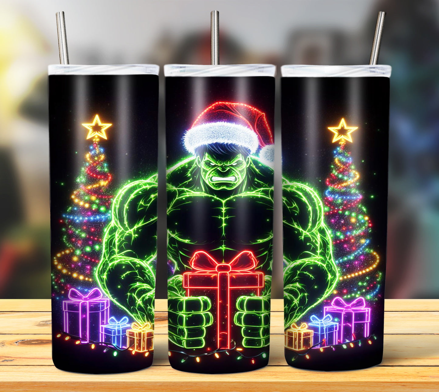 100+ Christmas LED Lights Sublimation 20oz Images Bundle