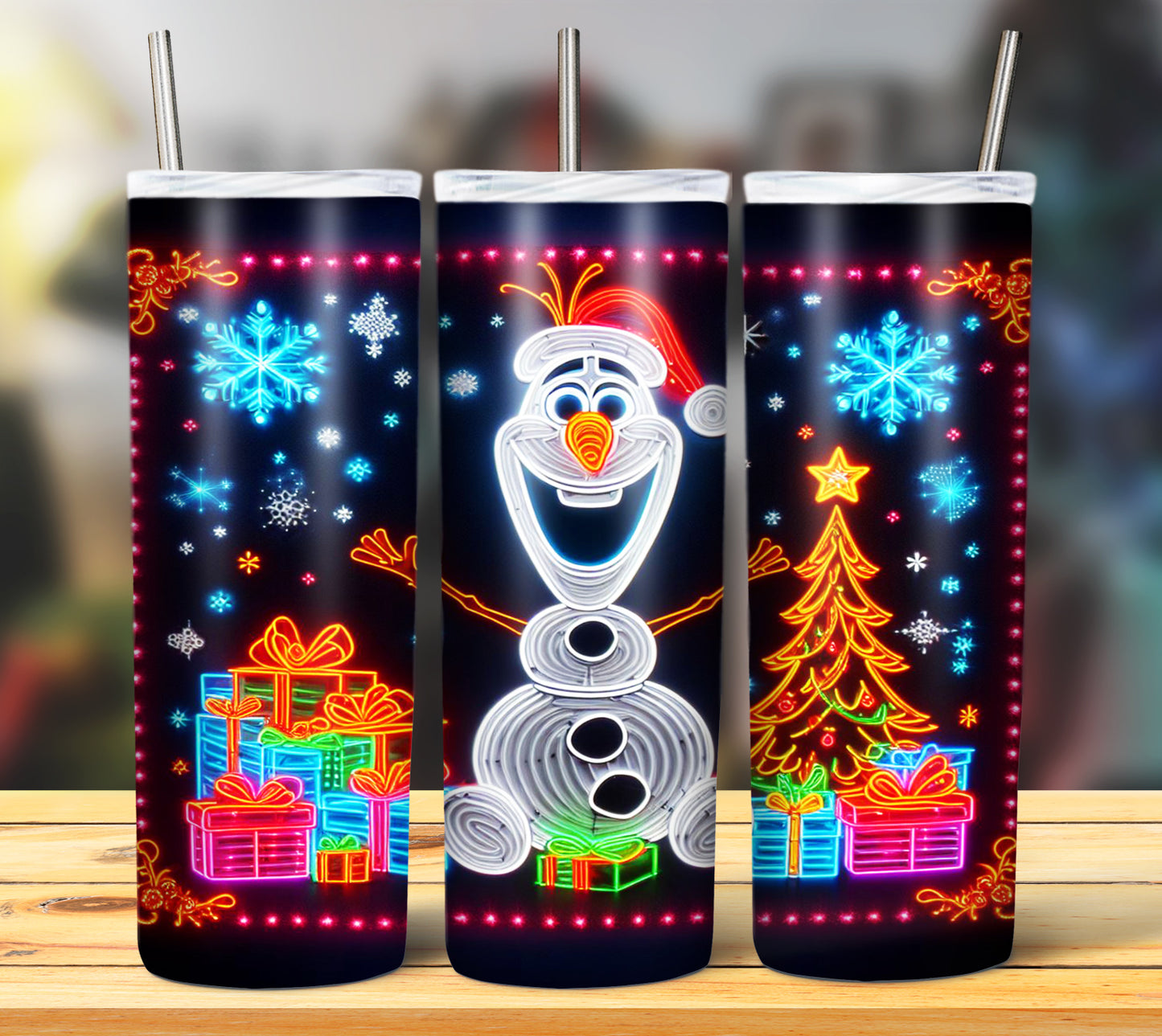 100+ Christmas LED Lights Sublimation 20oz Images Bundle