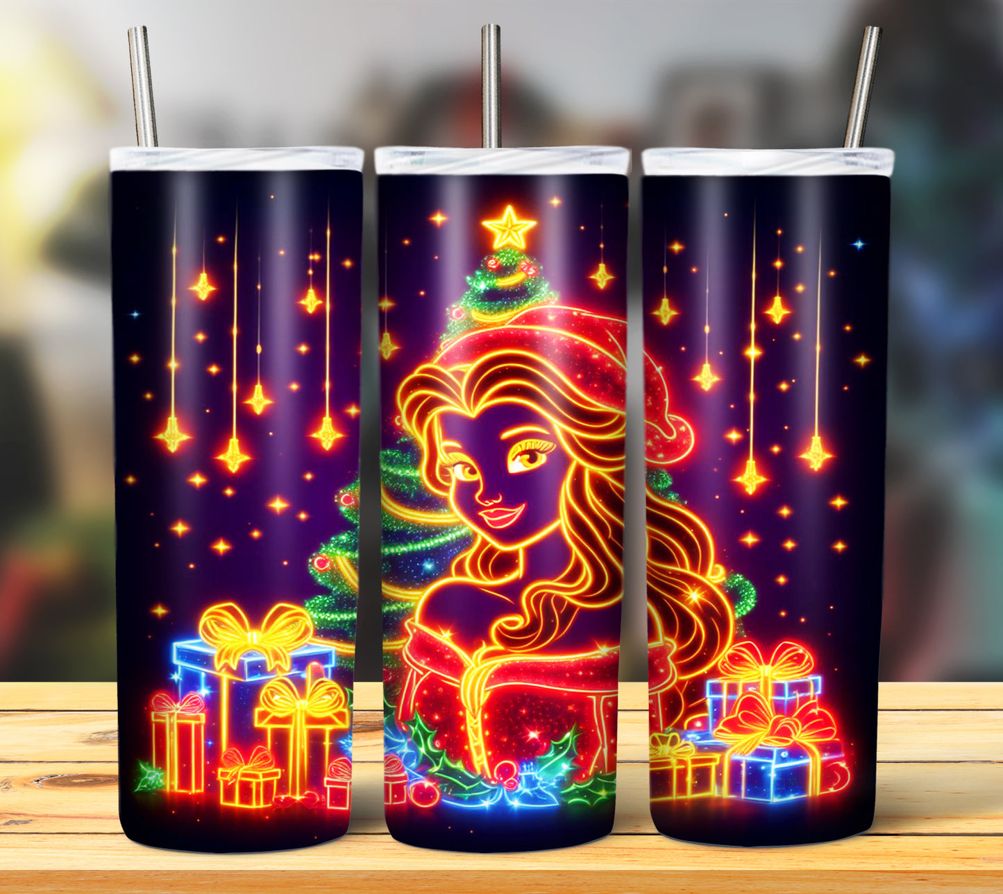 100+ Christmas LED Lights Sublimation 20oz Images Bundle