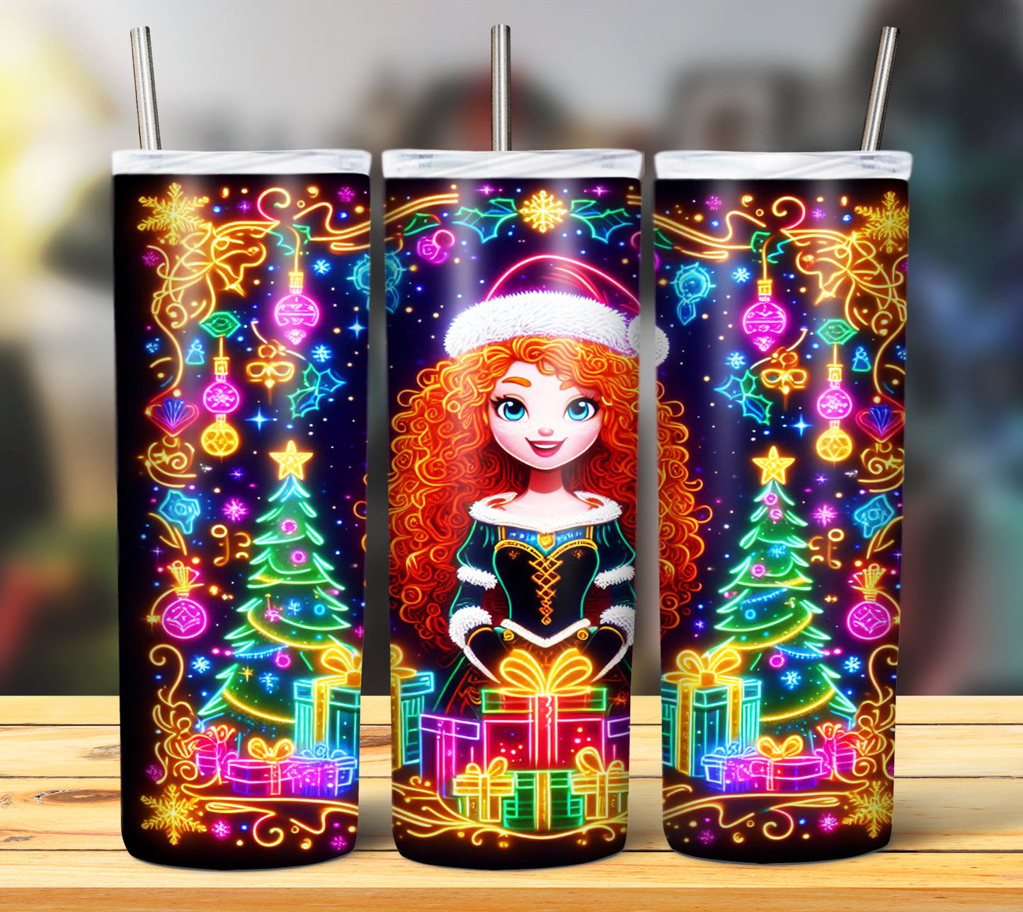 100+ Christmas LED Lights Sublimation 20oz Images Bundle