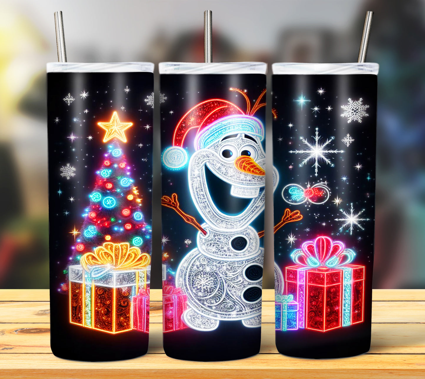 100+ Christmas LED Lights Sublimation 20oz Images Bundle