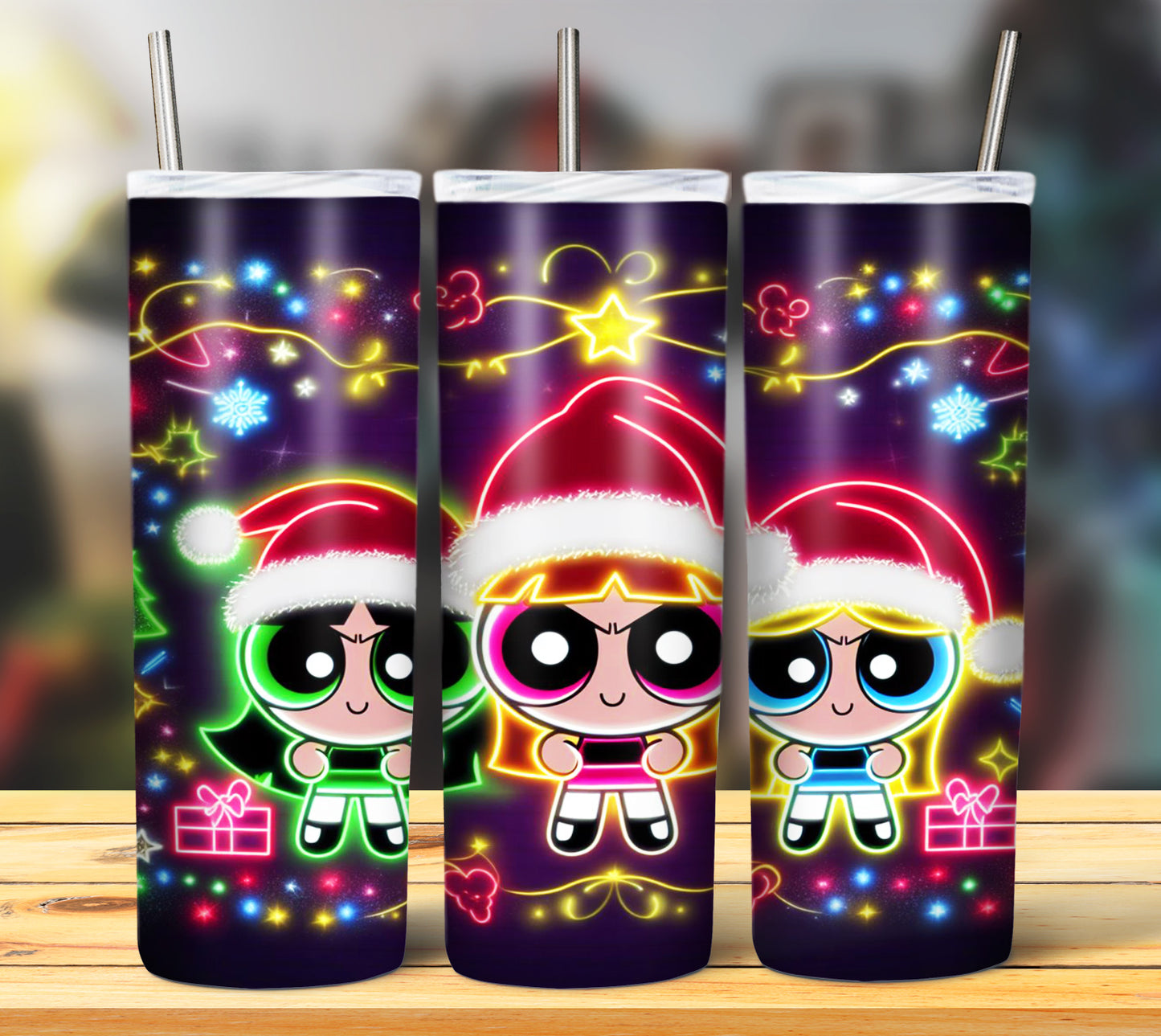 100+ Christmas LED Lights Sublimation 20oz Images Bundle