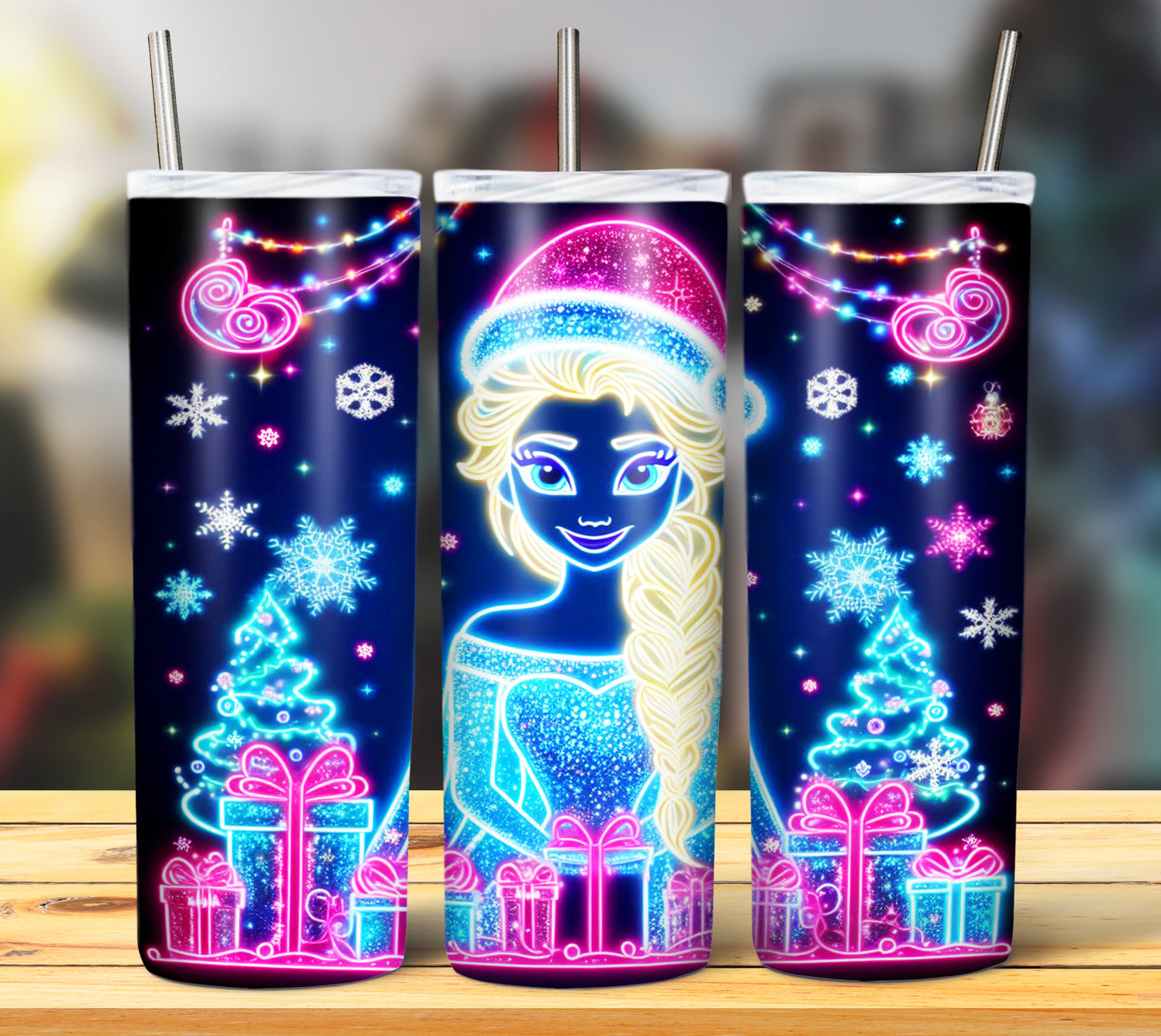 100+ Christmas LED Lights Sublimation 20oz Images Bundle