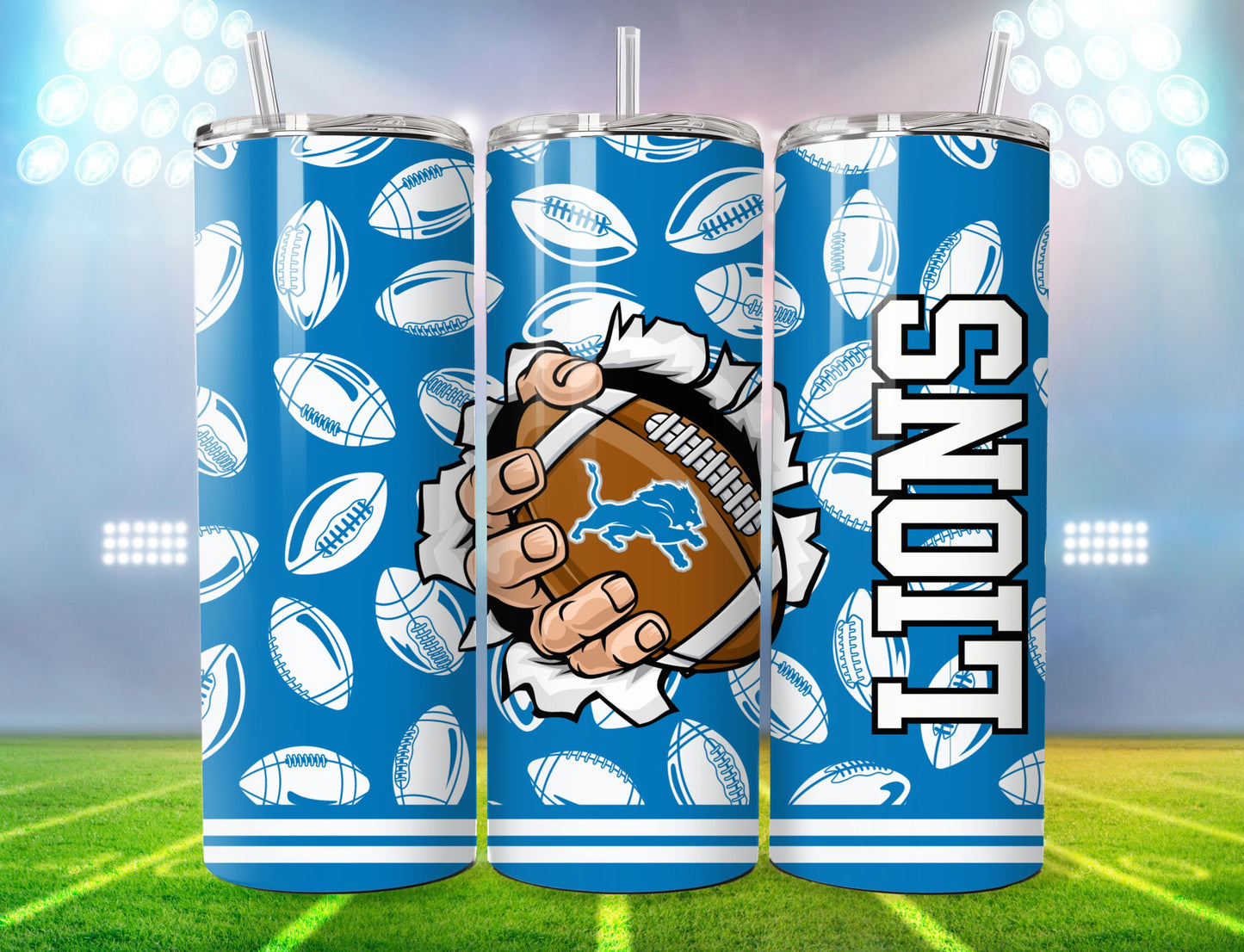 Football 20oz Sublimation Tumbler Image