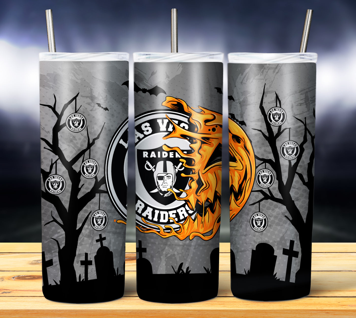 Jack o Lantern Football 20oz Sublimation Tumbler Image