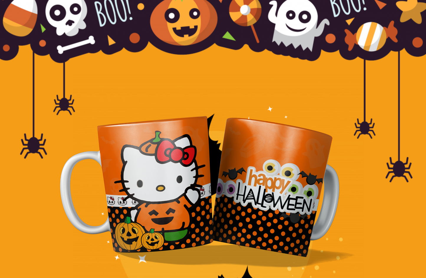 20 Cute Halloween Sublimation 11/15oz Mug Images Bundle