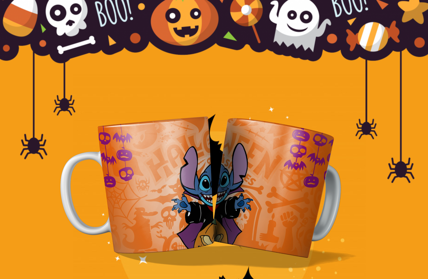 20 Cute Halloween Sublimation 11/15oz Mug Images Bundle