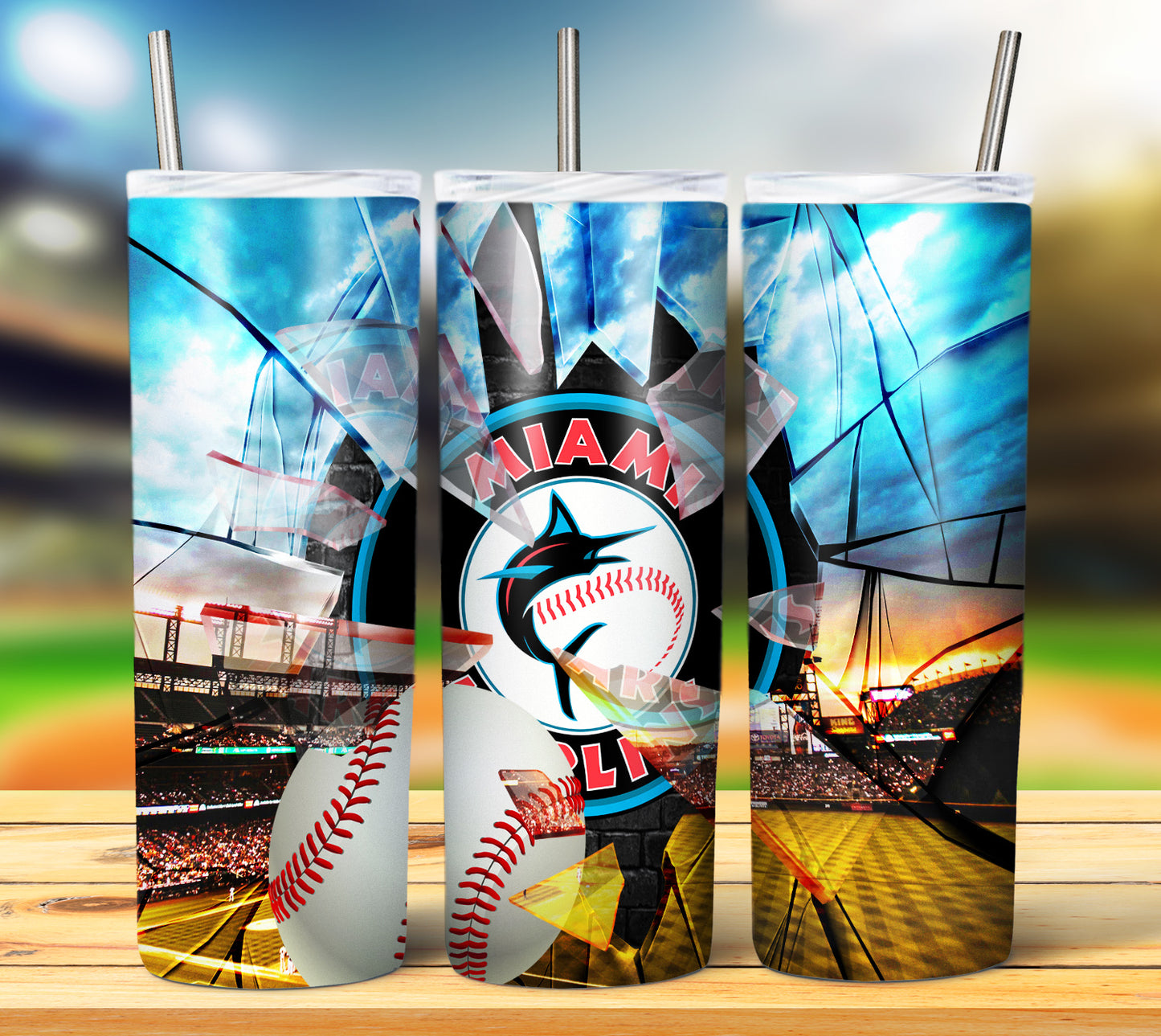 Baseball 20oz Sublimation Tumbler Image