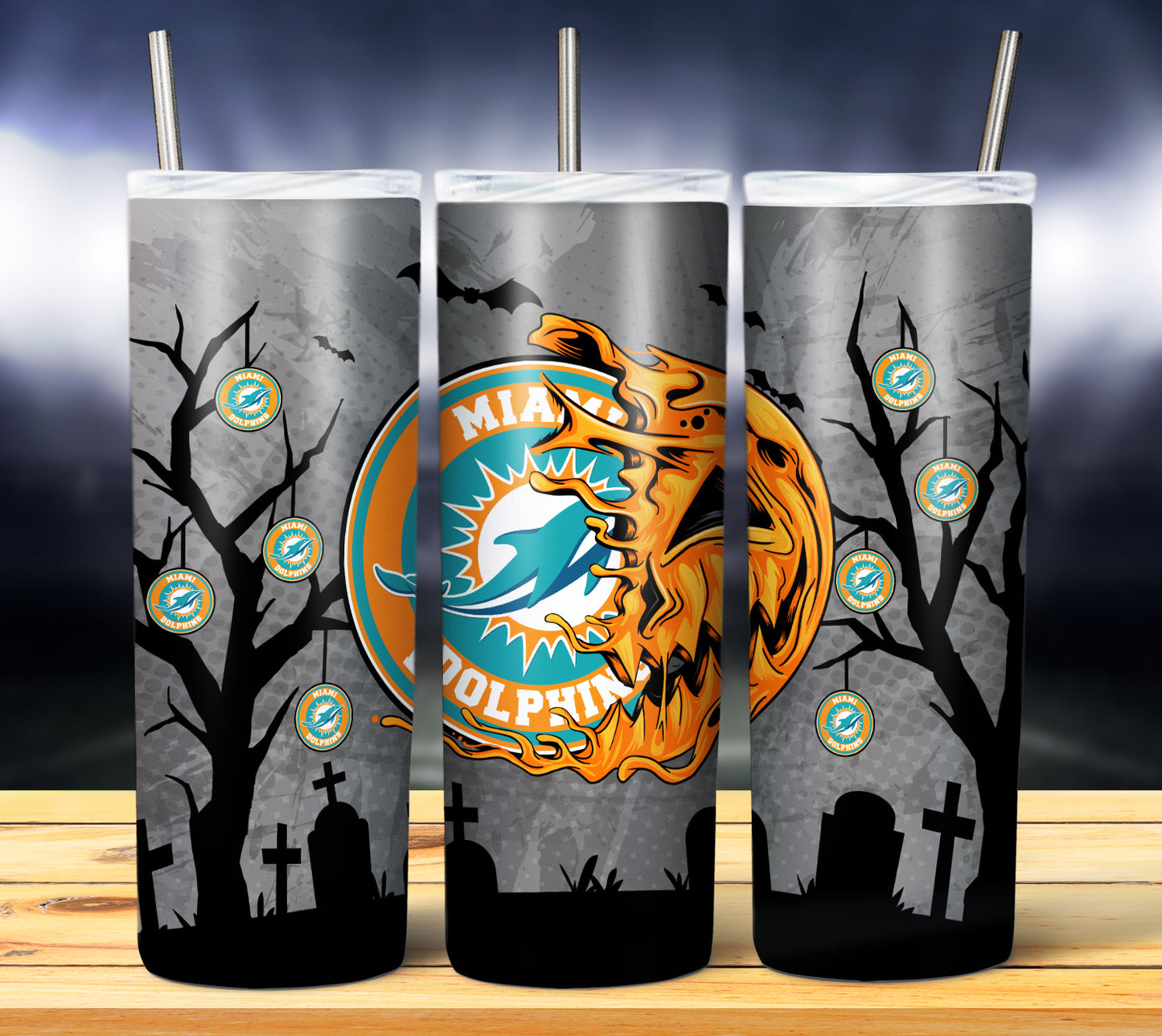 Jack o Lantern Football 20oz Sublimation Tumbler Image