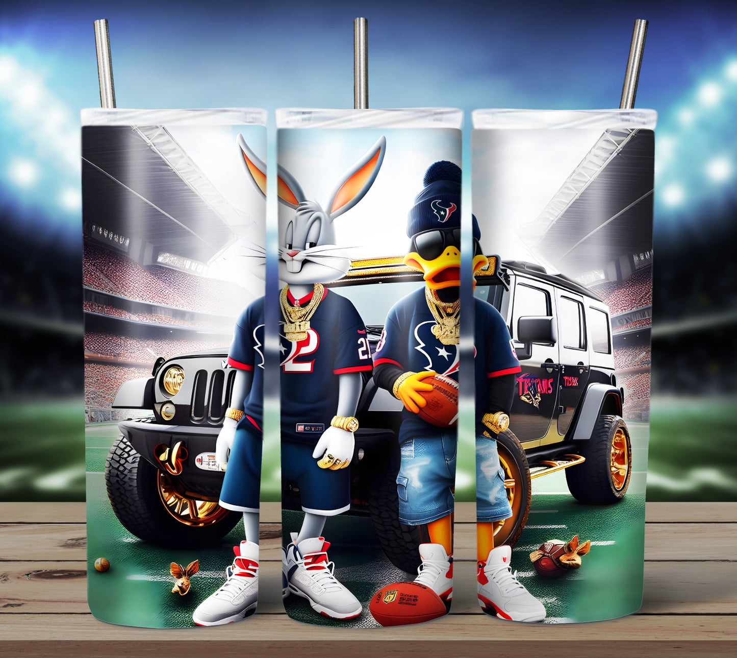 Character Football 20oz Sublimation Tumbler Image