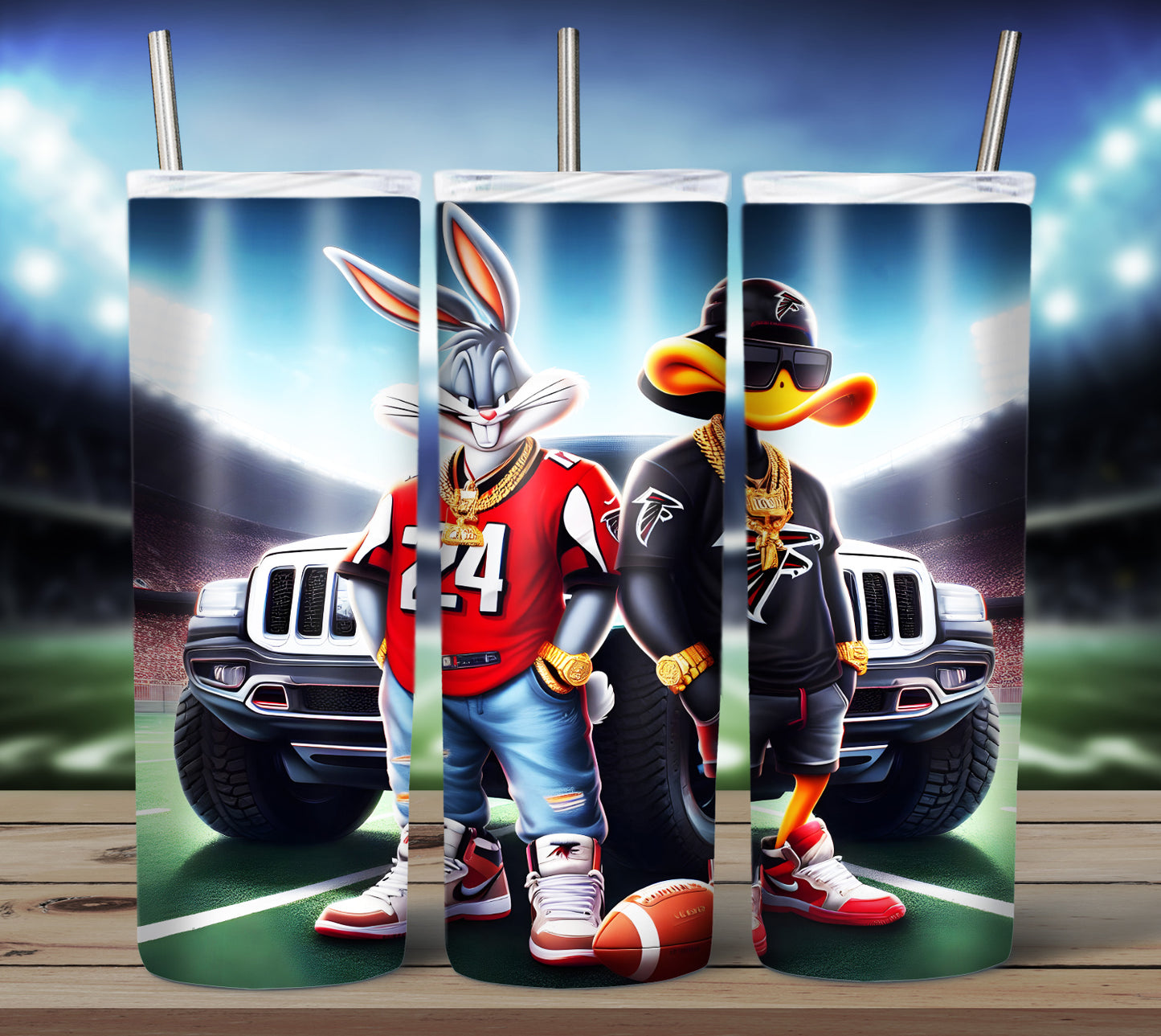 Character Football 20oz Sublimation Tumbler Image