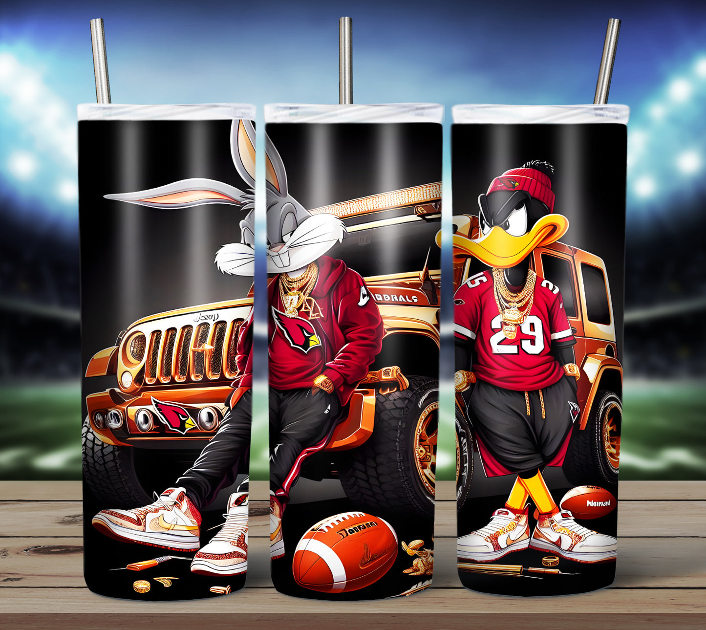 Character Football 20oz Sublimation Tumbler Image