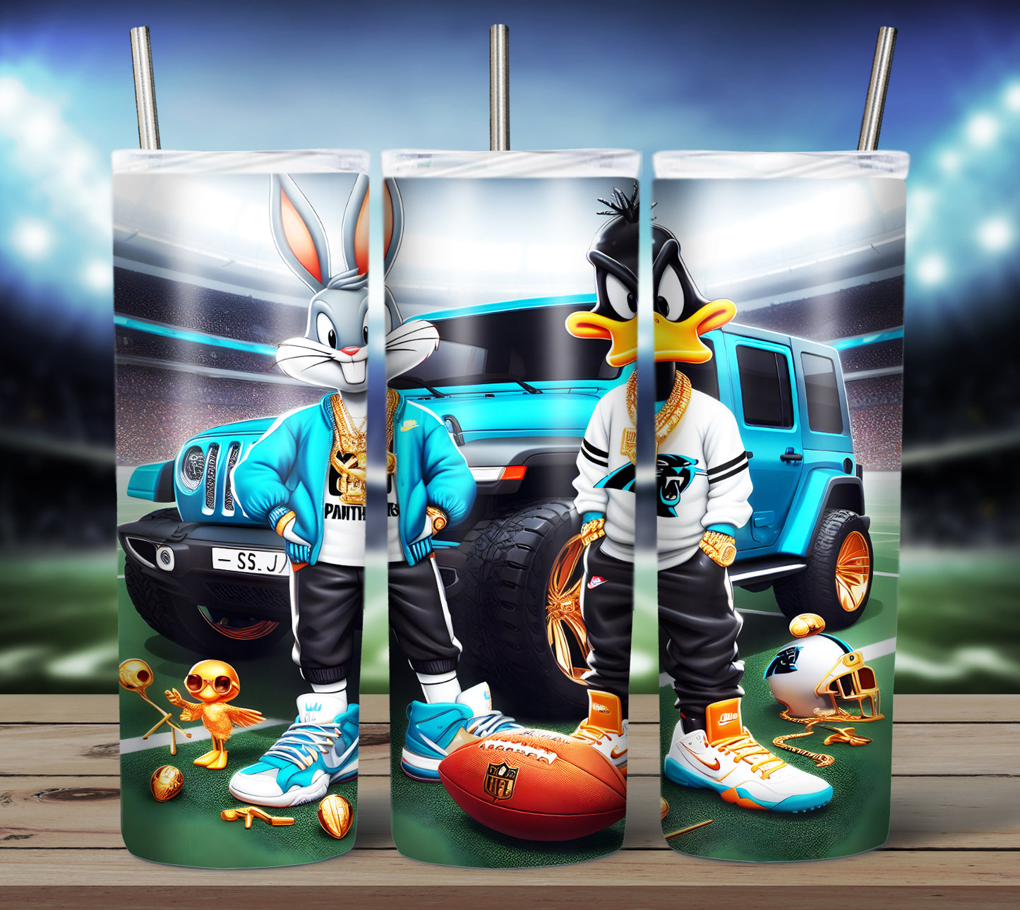 Character Football 20oz Sublimation Tumbler Image