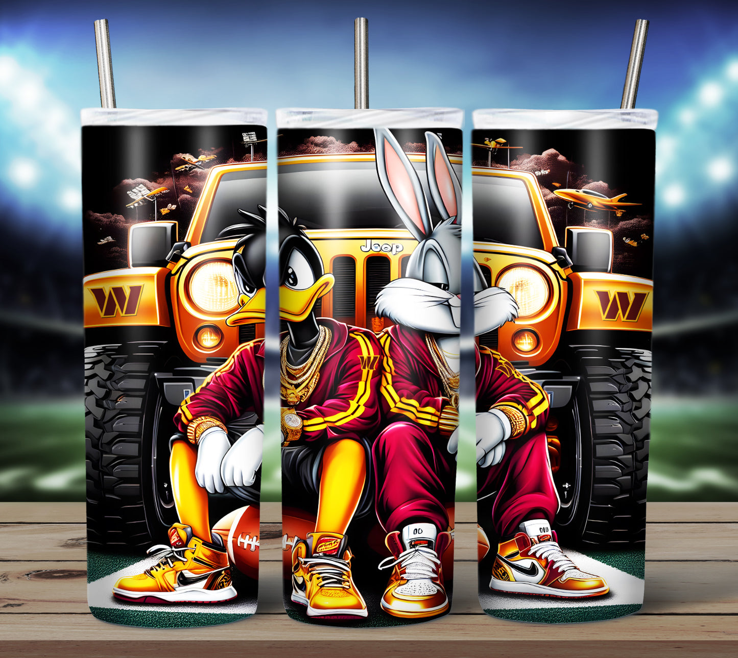 Character Football 20oz Sublimation Tumbler Image