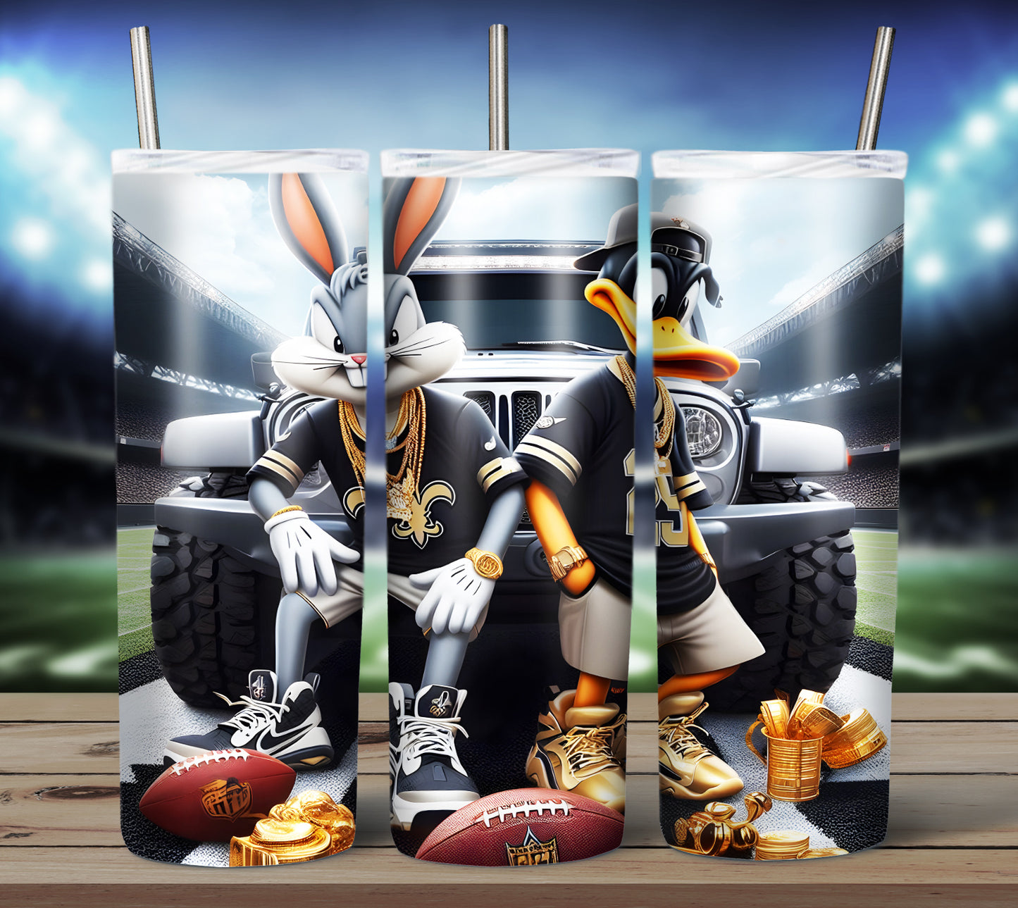 Character Football 20oz Sublimation Tumbler Image