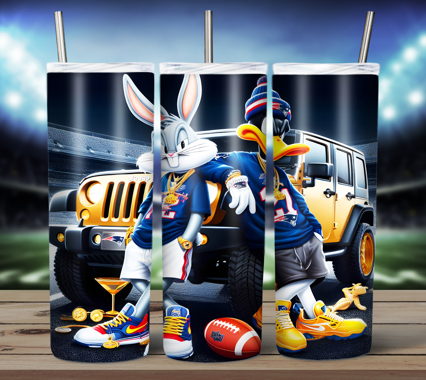 Character Football 20oz Sublimation Tumbler Image