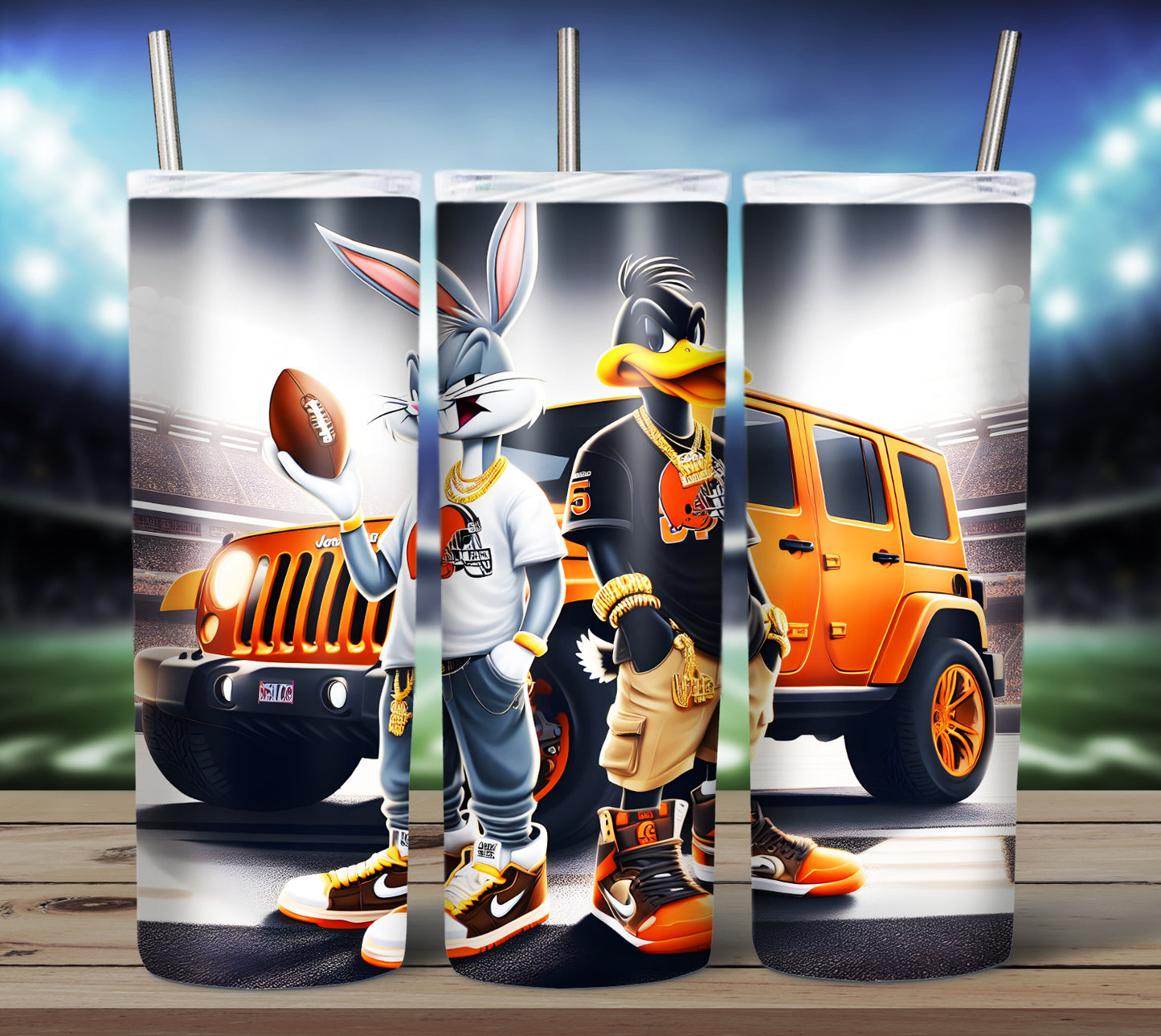 Character Football 20oz Sublimation Tumbler Image