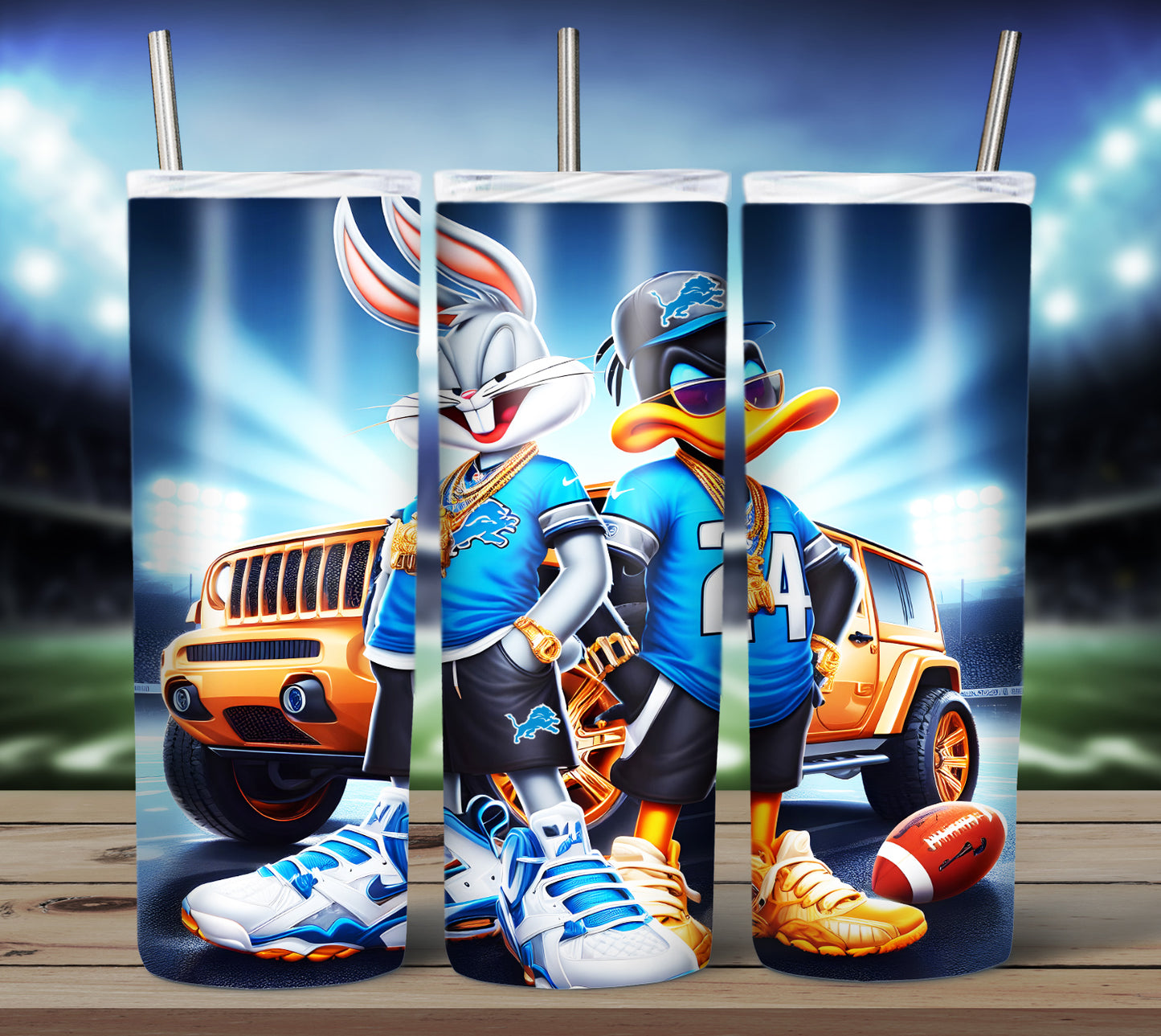 Character Football 20oz Sublimation Tumbler Image