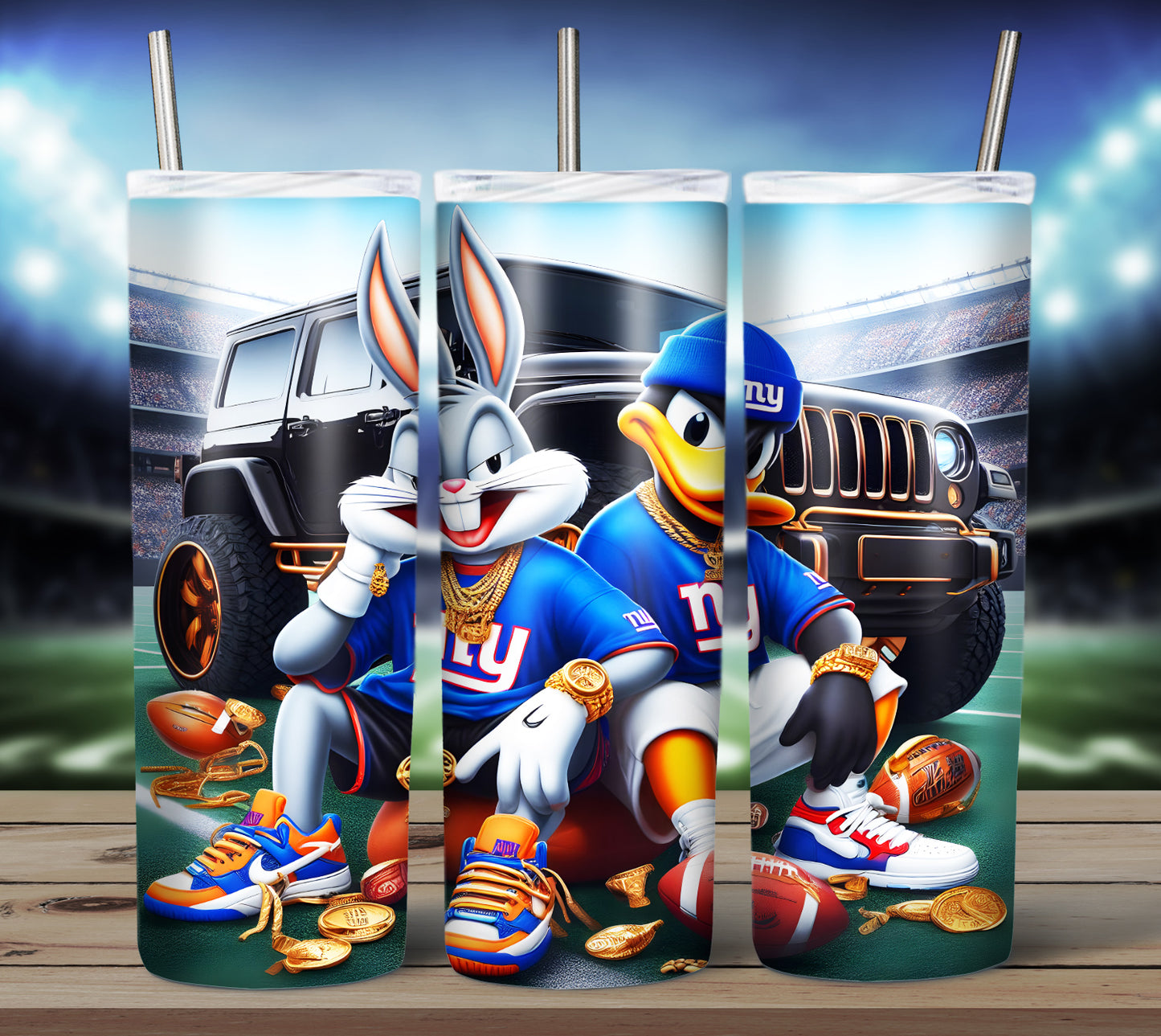 Character Football 20oz Sublimation Tumbler Image