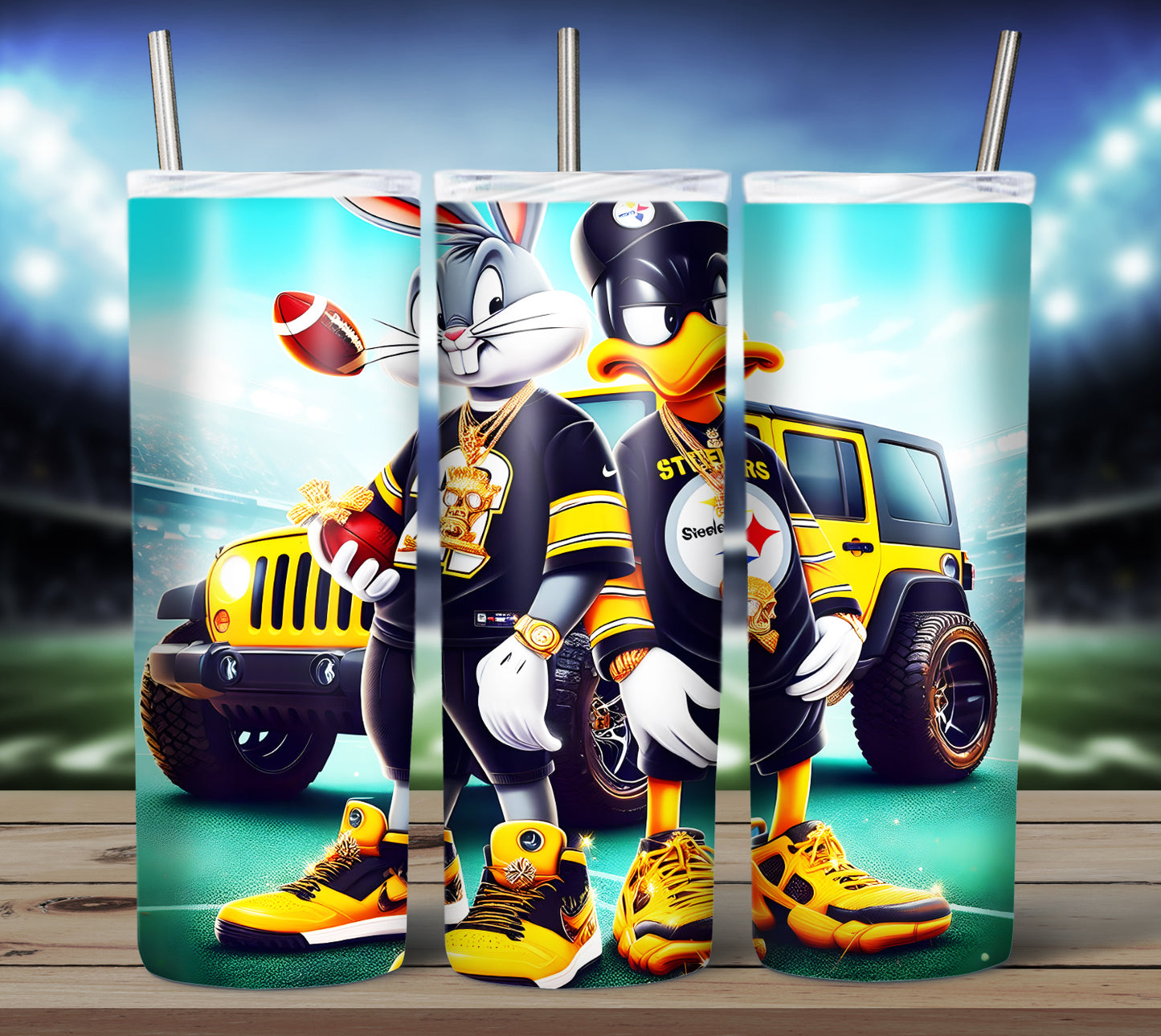 Character Football 20oz Sublimation Tumbler Image