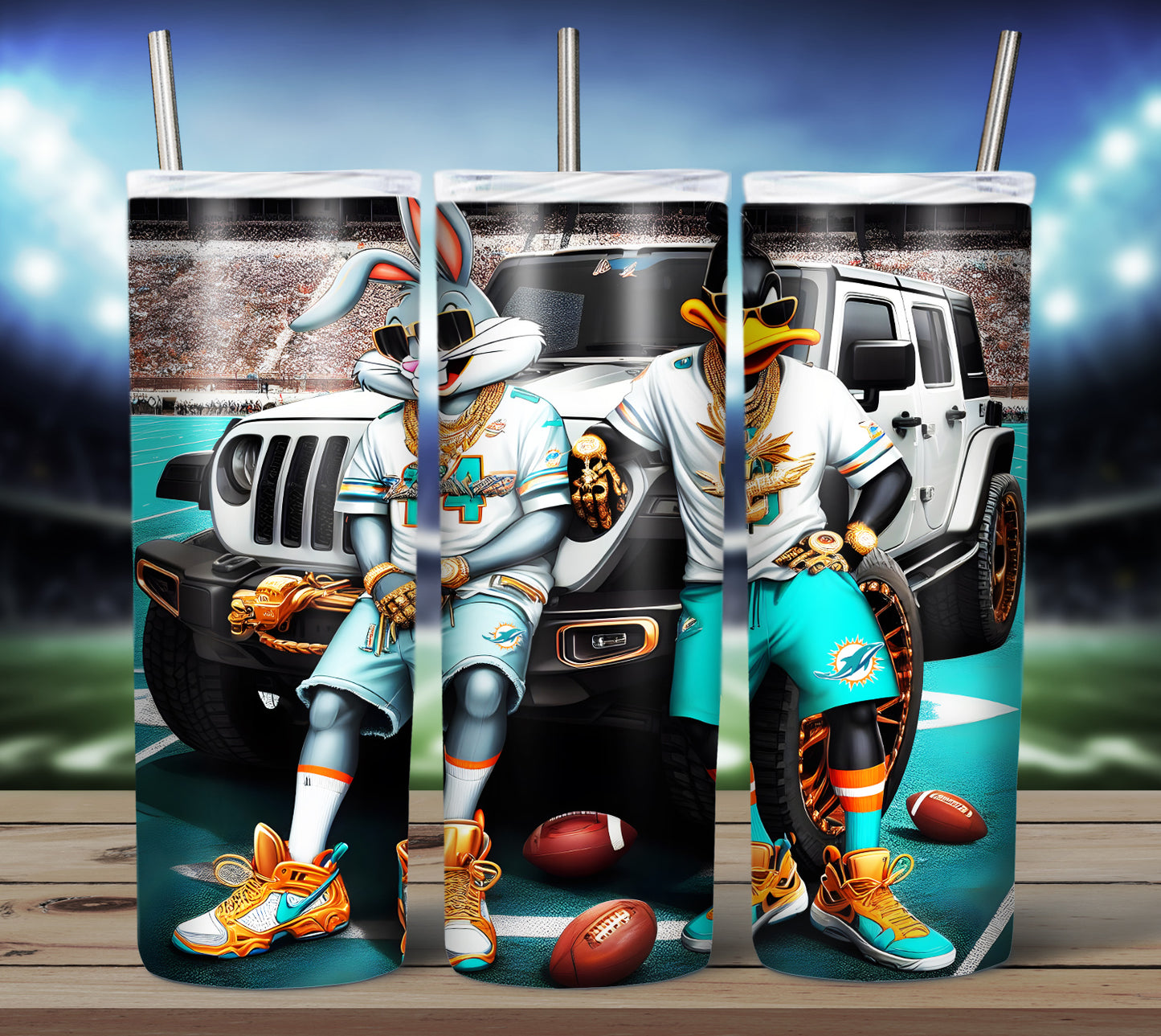 Character Football 20oz Sublimation Tumbler Image